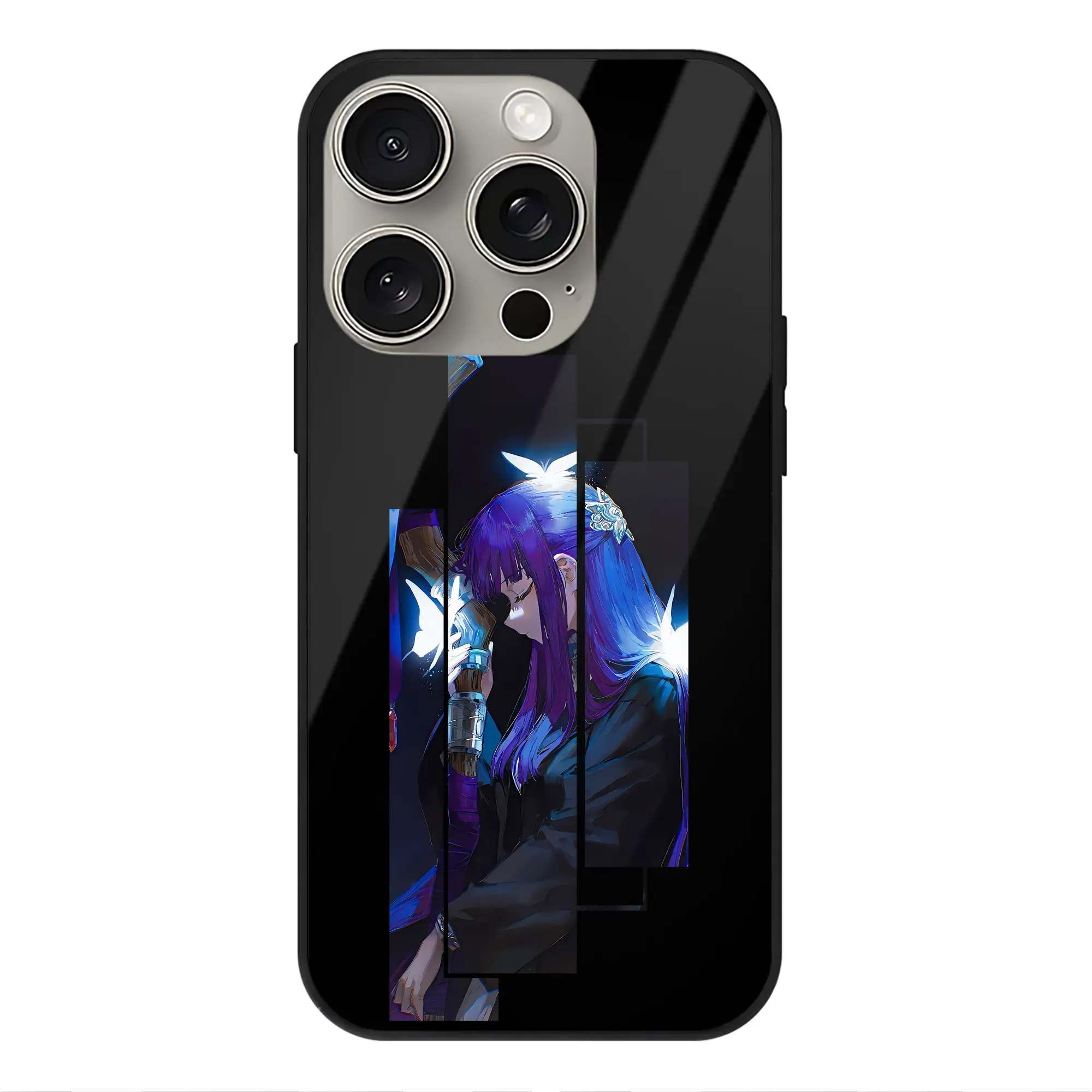 葬送のフリーレン（Frieren） グッズ,フェルン（Fern） - IPhone15Pro対応 ・ スマホケース ・ 背面ガラス ・ TPU+強化ガラス ・ 耐衝撃 ・ 黄変防止 ・ ワイヤレス充電対応 ・ 3D立体ボタン