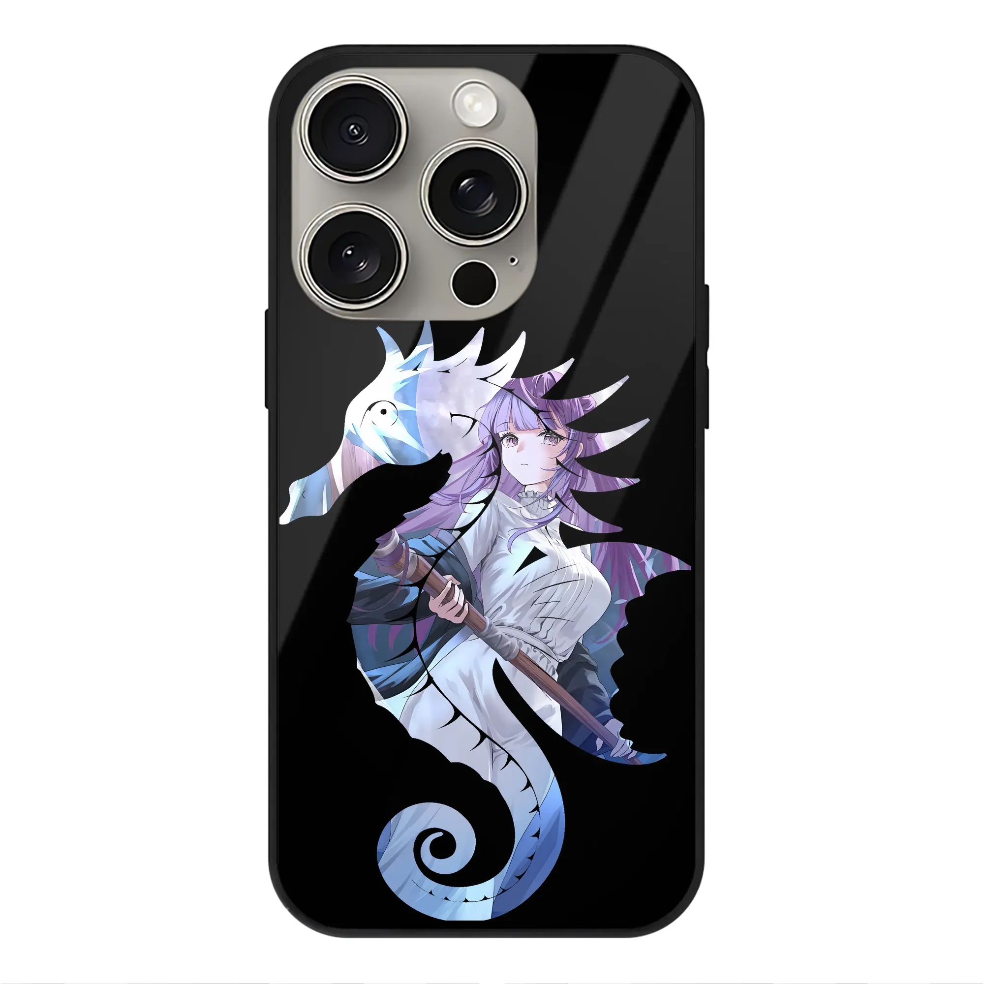 葬送のフリーレン（Frieren） グッズ,フェルン（Fern） - IPhone15Pro対応 ・ スマホケース ・ 背面ガラス ・ TPU+強化ガラス ・ 耐衝撃 ・ 黄変防止 ・ ワイヤレス充電対応 ・ 3D立体ボタン