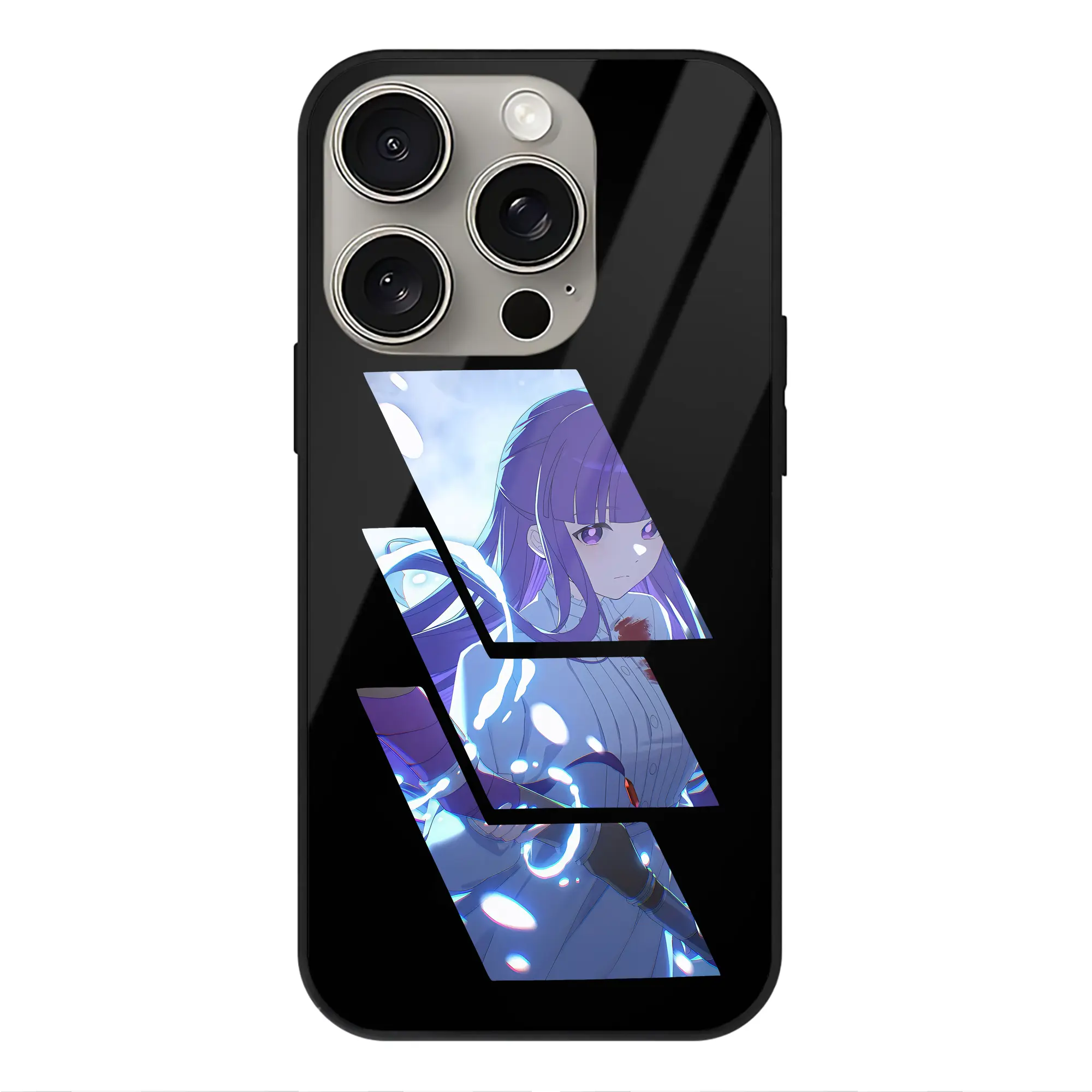 葬送のフリーレン（Frieren） グッズ,フェルン（Fern） - IPhone15Pro対応 ・ スマホケース ・ 背面ガラス ・ TPU+強化ガラス ・ 耐衝撃 ・ 黄変防止 ・ ワイヤレス充電対応 ・ 3D立体ボタン