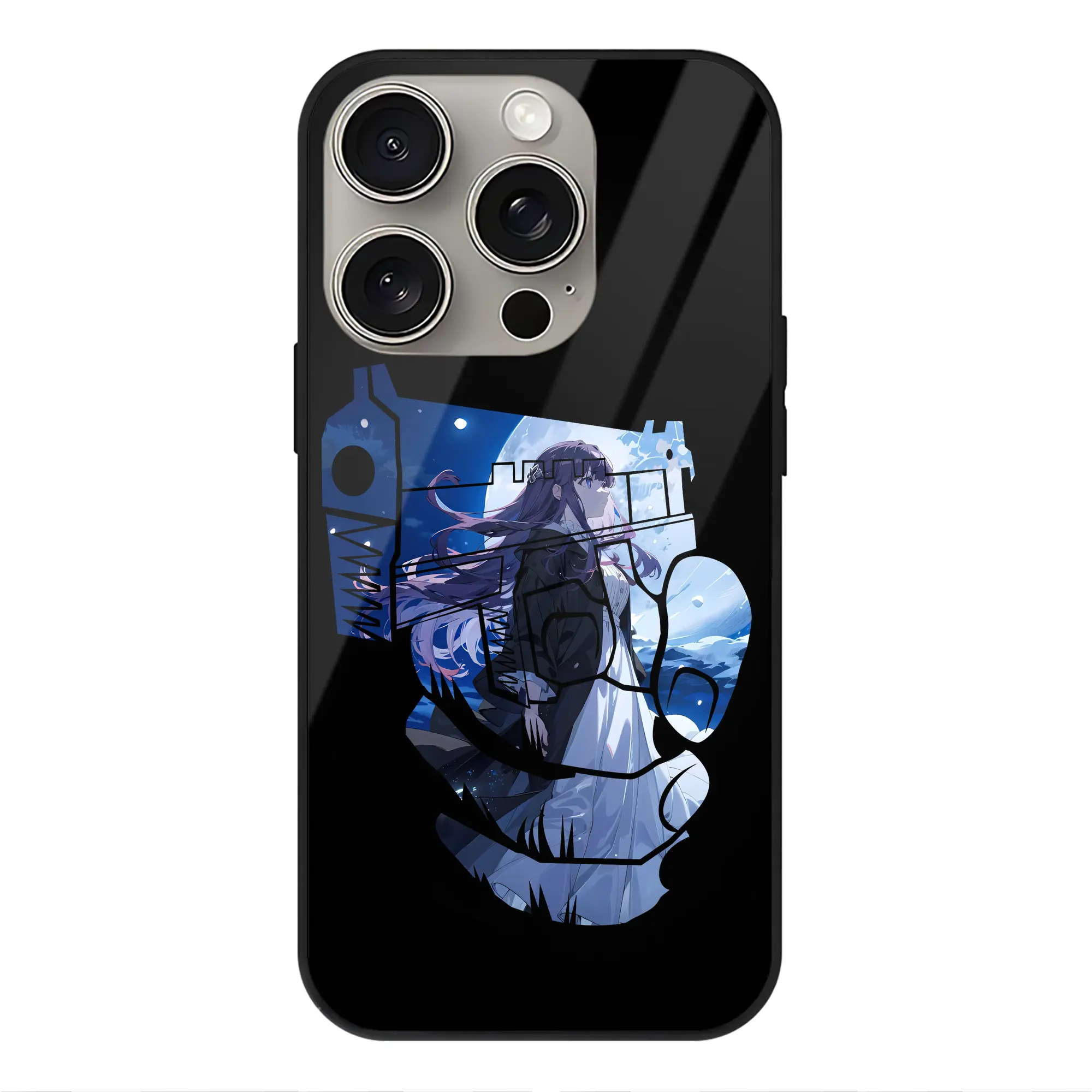 葬送のフリーレン（Frieren） グッズ,フェルン（Fern） - IPhone15Pro対応 ・ スマホケース ・ 背面ガラス ・ TPU+強化ガラス ・ 耐衝撃 ・ 黄変防止 ・ ワイヤレス充電対応 ・ 3D立体ボタン