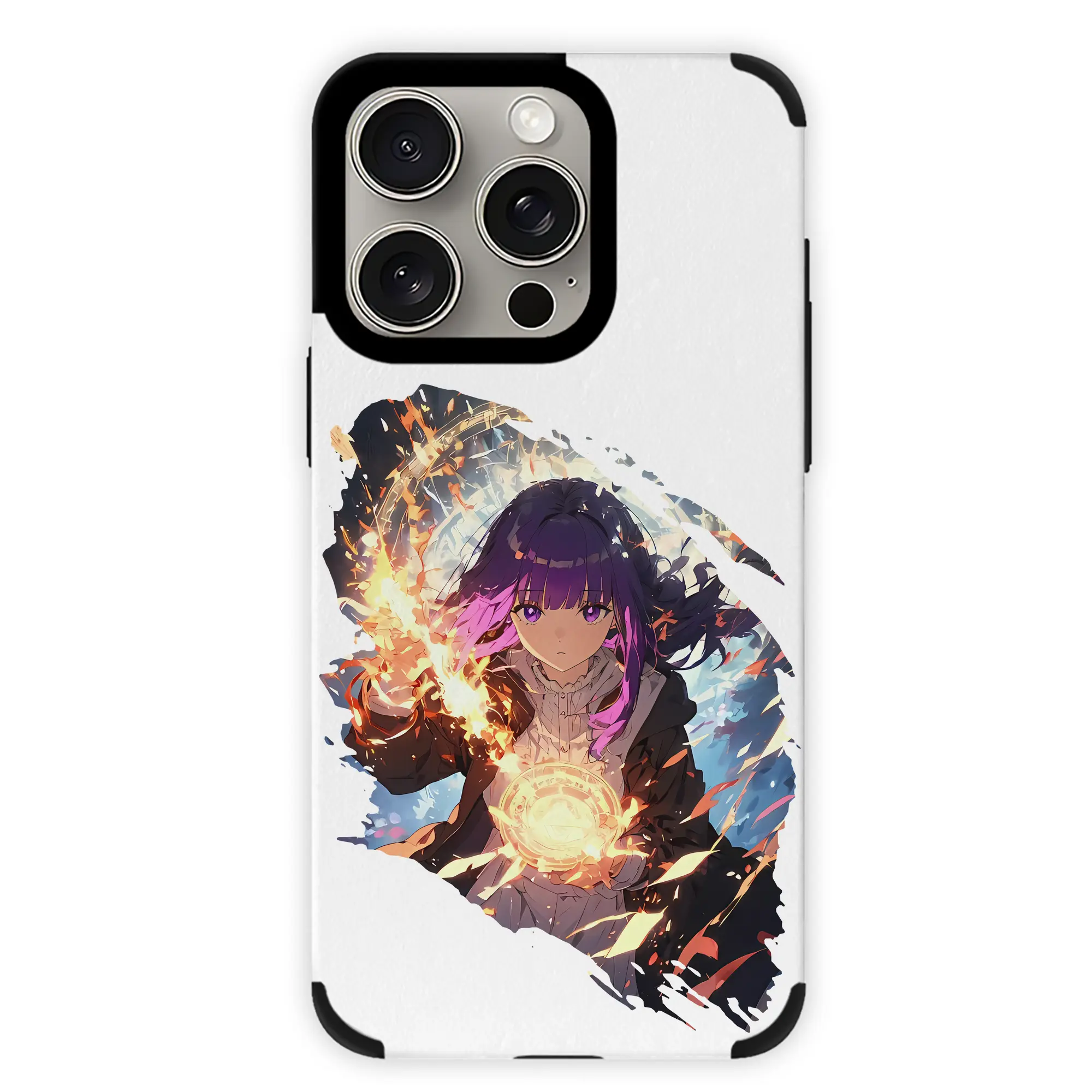 葬送のフリーレン（Frieren） グッズ,フェルン（Fern） - IPhone15ProMax対応 ・ PUレザースマホケース ・ 耐衝撃 ・ 黄変防止 ・ 360度全面保護 ・ 柔らか手触り ・ 3D立体ボタン