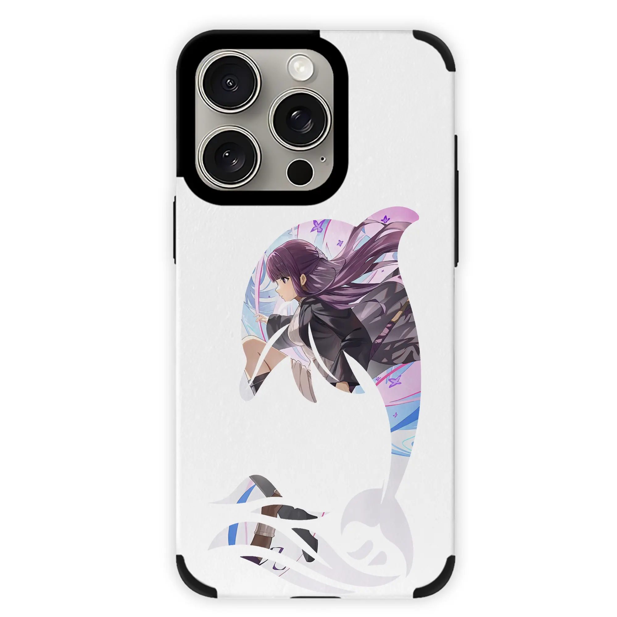 葬送のフリーレン（Frieren） グッズ,フェルン（Fern） - IPhone15ProMax対応 ・ PUレザースマホケース ・ 耐衝撃 ・ 黄変防止 ・ 360度全面保護 ・ 柔らか手触り ・ 3D立体ボタン