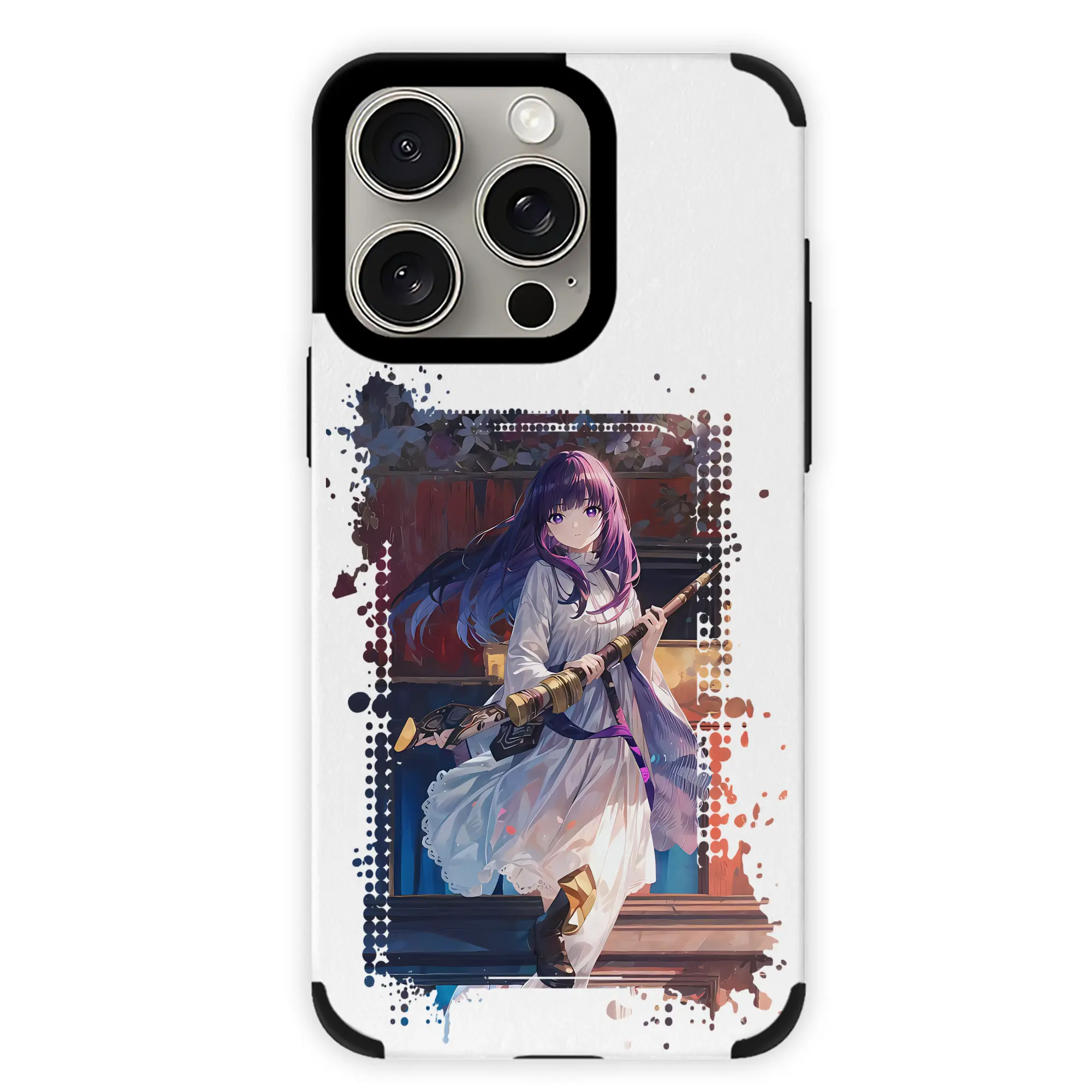 葬送のフリーレン（Frieren） グッズ,フェルン（Fern） - IPhone15ProMax対応 ・ PUレザースマホケース ・ 耐衝撃 ・ 黄変防止 ・ 360度全面保護 ・ 柔らか手触り ・ 3D立体ボタン