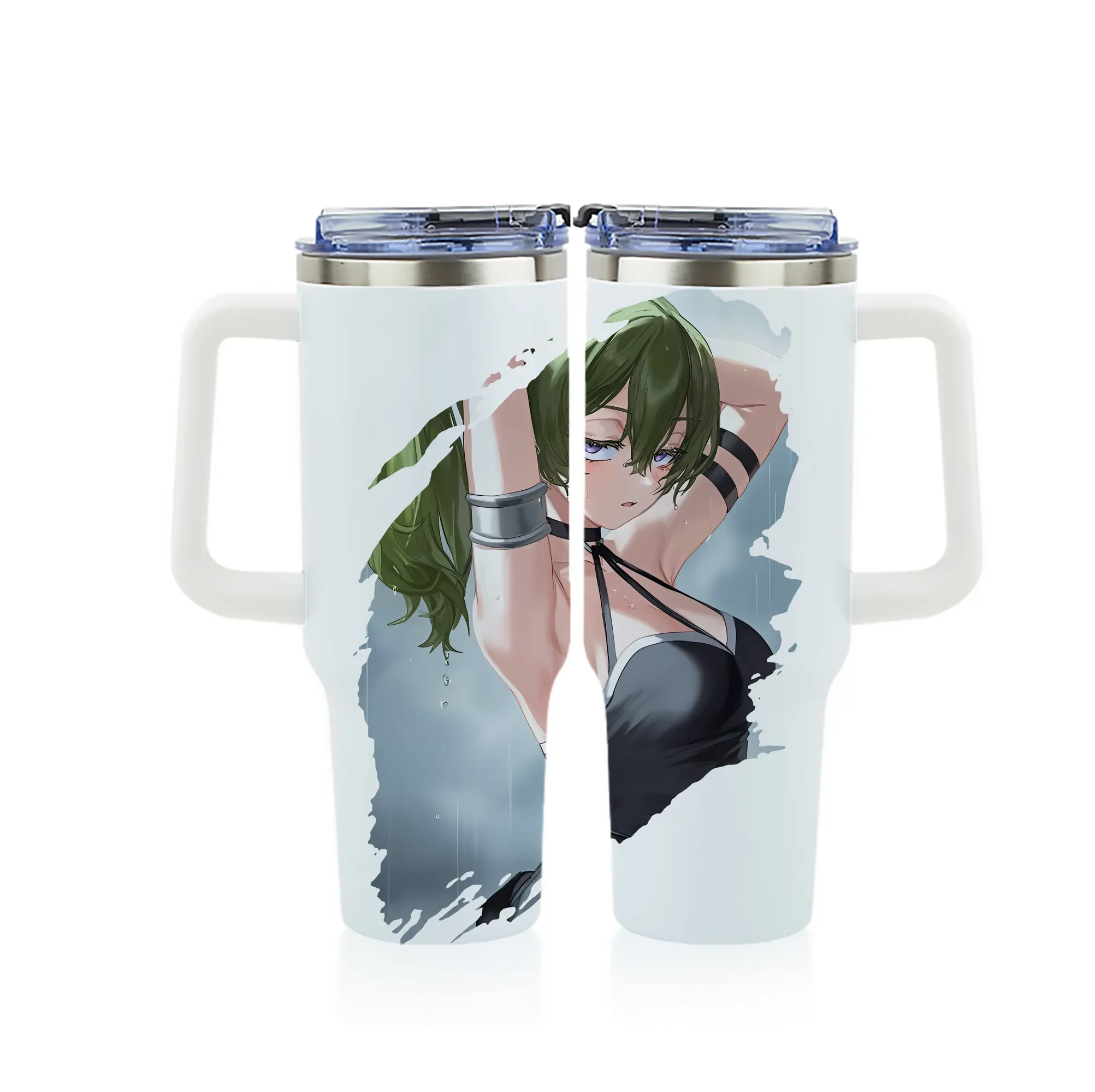 葬送のフリーレン（Frieren） グッズ,ユーベル（Übel） - 1200mL フルプリント車用タンブラー ・ 304ステンレス 内側 ・ 201ステンレス 外側 ・ 保温 保冷 ・ 通勤 ドライブ アウトドア用