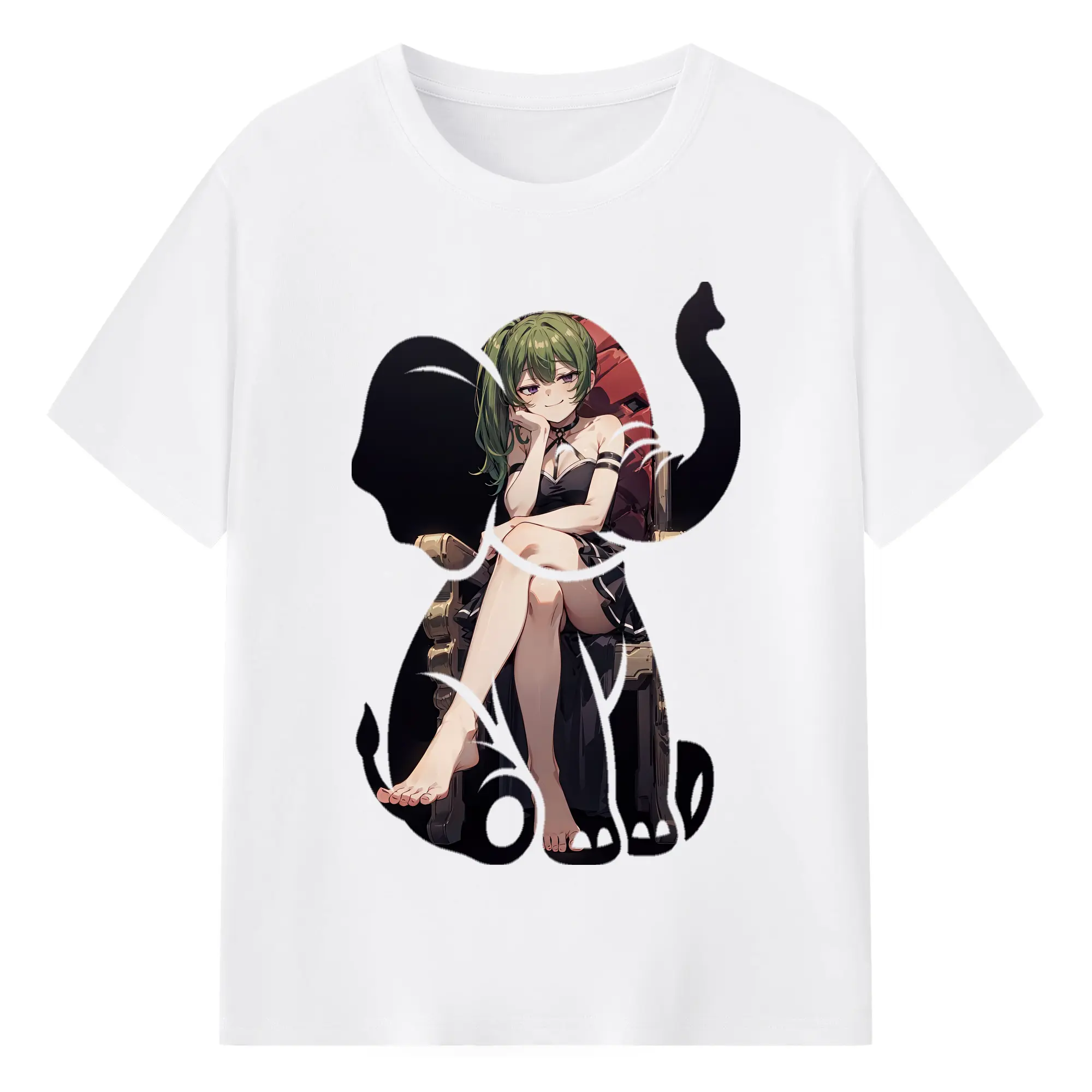 葬送のフリーレン（Frieren） グッズ,ユーベル（Übel） - 綿100％ 半袖Tシャツ ・ フロントプリント ・ 快適 通気性 ・ 日常使い 散歩 スポーツ用