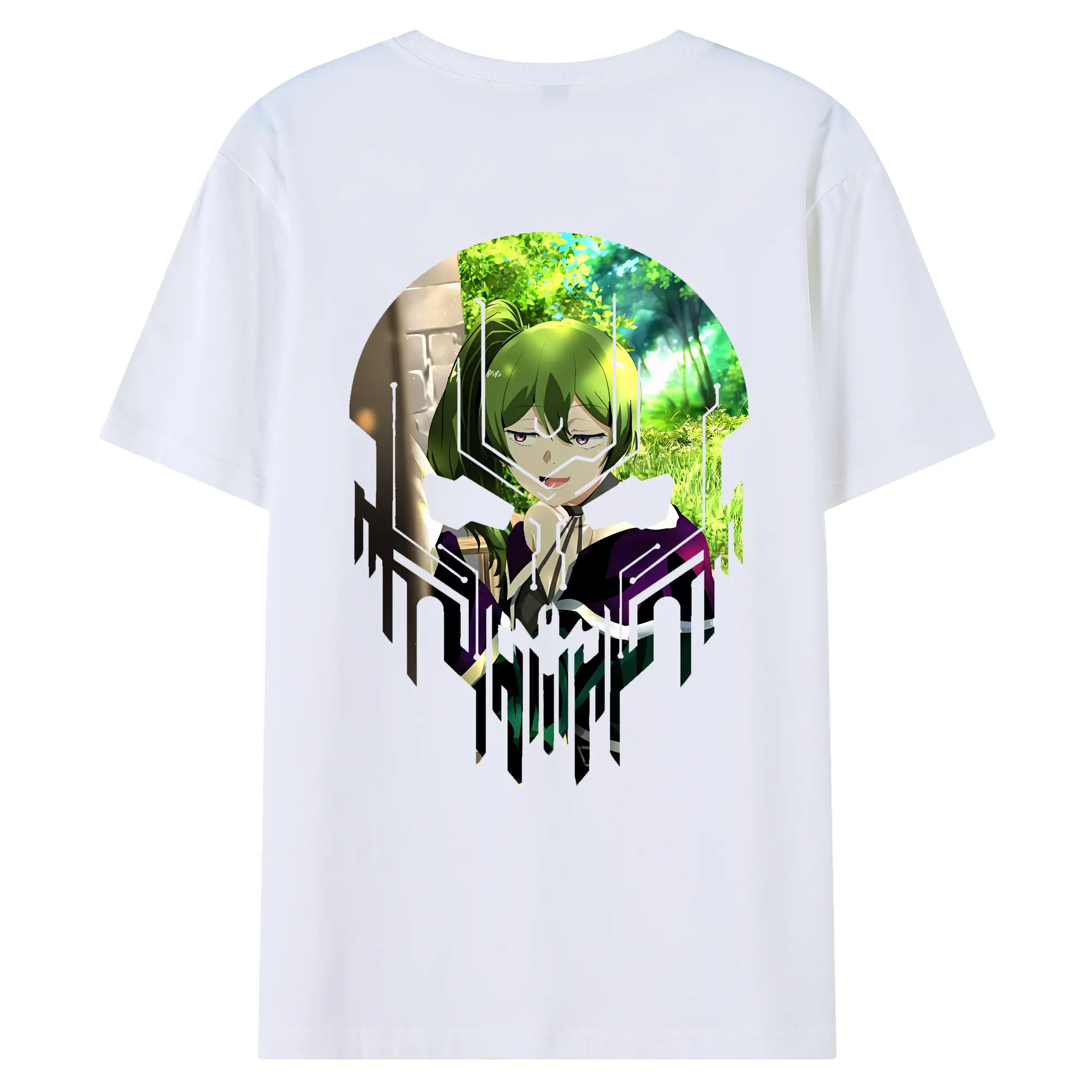 葬送のフリーレン（Frieren） グッズ,ユーベル（Übel） - 綿100％ 半袖Tシャツ ・ バックプリント ・ 快適 通気性 ・ 日常使い 散歩 スポーツ用