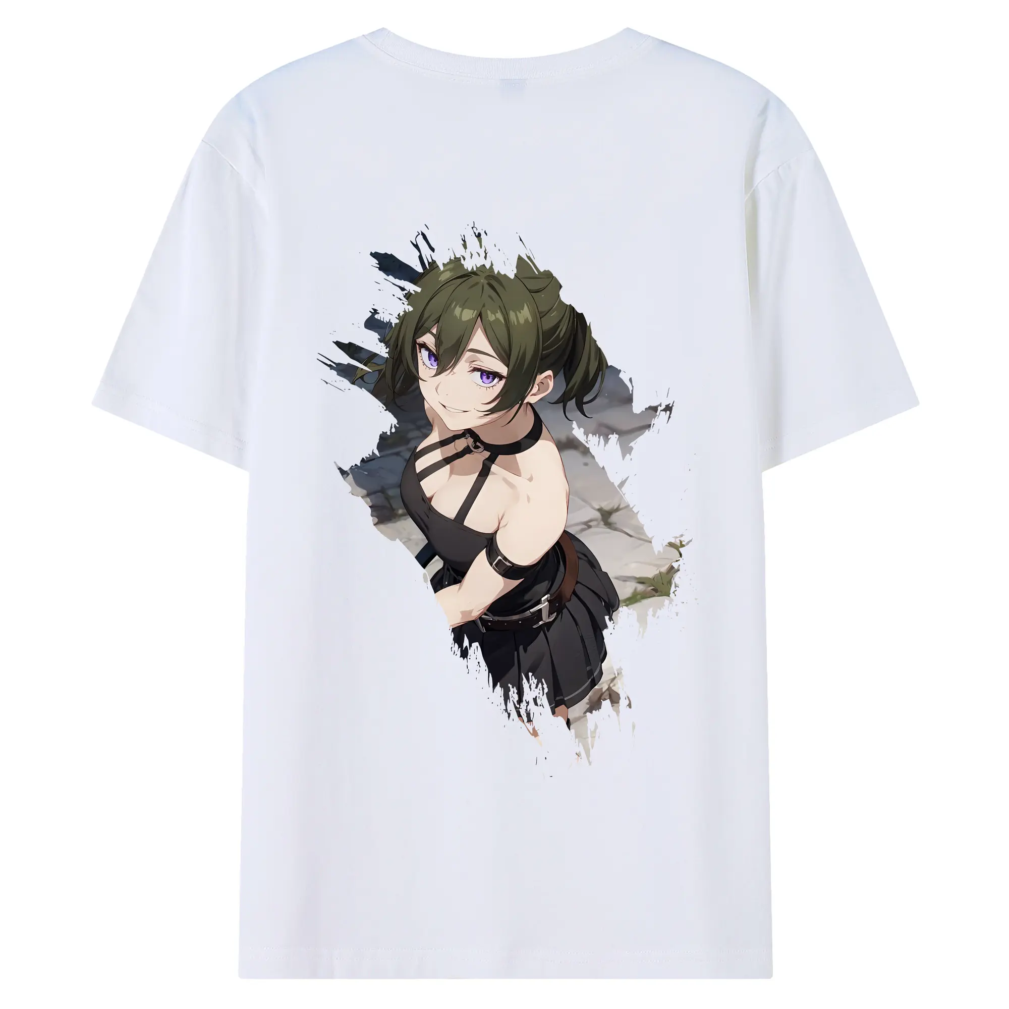 葬送のフリーレン（Frieren） グッズ,ユーベル（Übel） - 綿100％ 半袖Tシャツ ・ バックプリント ・ 快適 通気性 ・ 日常使い 散歩 スポーツ用