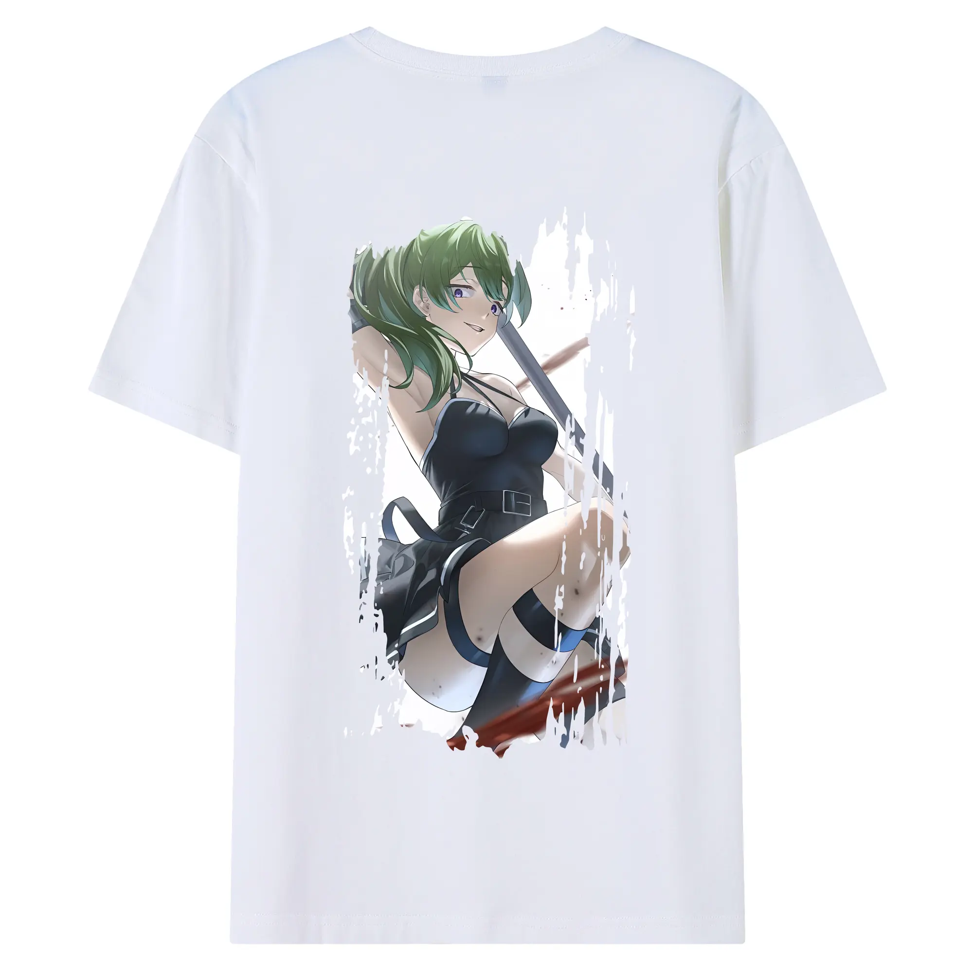 葬送のフリーレン（Frieren） グッズ,ユーベル（Übel） - 綿100％ 半袖Tシャツ ・ バックプリント ・ 快適 通気性 ・ 日常使い 散歩 スポーツ用