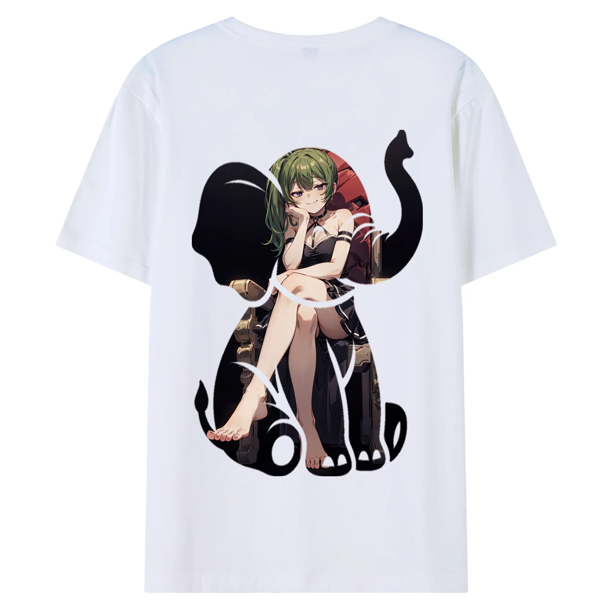 葬送のフリーレン（Frieren） グッズ,ユーベル（Übel） - 綿100％ 半袖Tシャツ ・ バックプリント ・ 快適 通気性 ・ 日常使い 散歩 スポーツ用