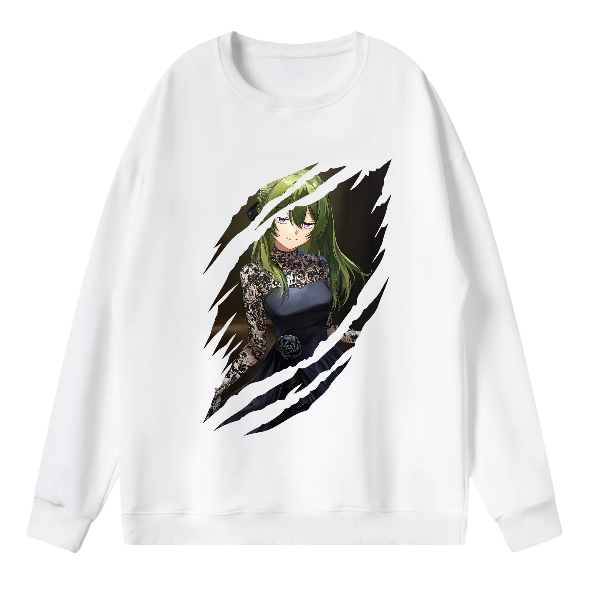 葬送のフリーレン（Frieren） グッズ,ユーベル（Übel） - 薄手 クルーネック スウェット 裏毛260g · ポリエステル 春秋向け カジュアル 男女兼用 · トレーナー デイリー スポーツ 散歩に最適