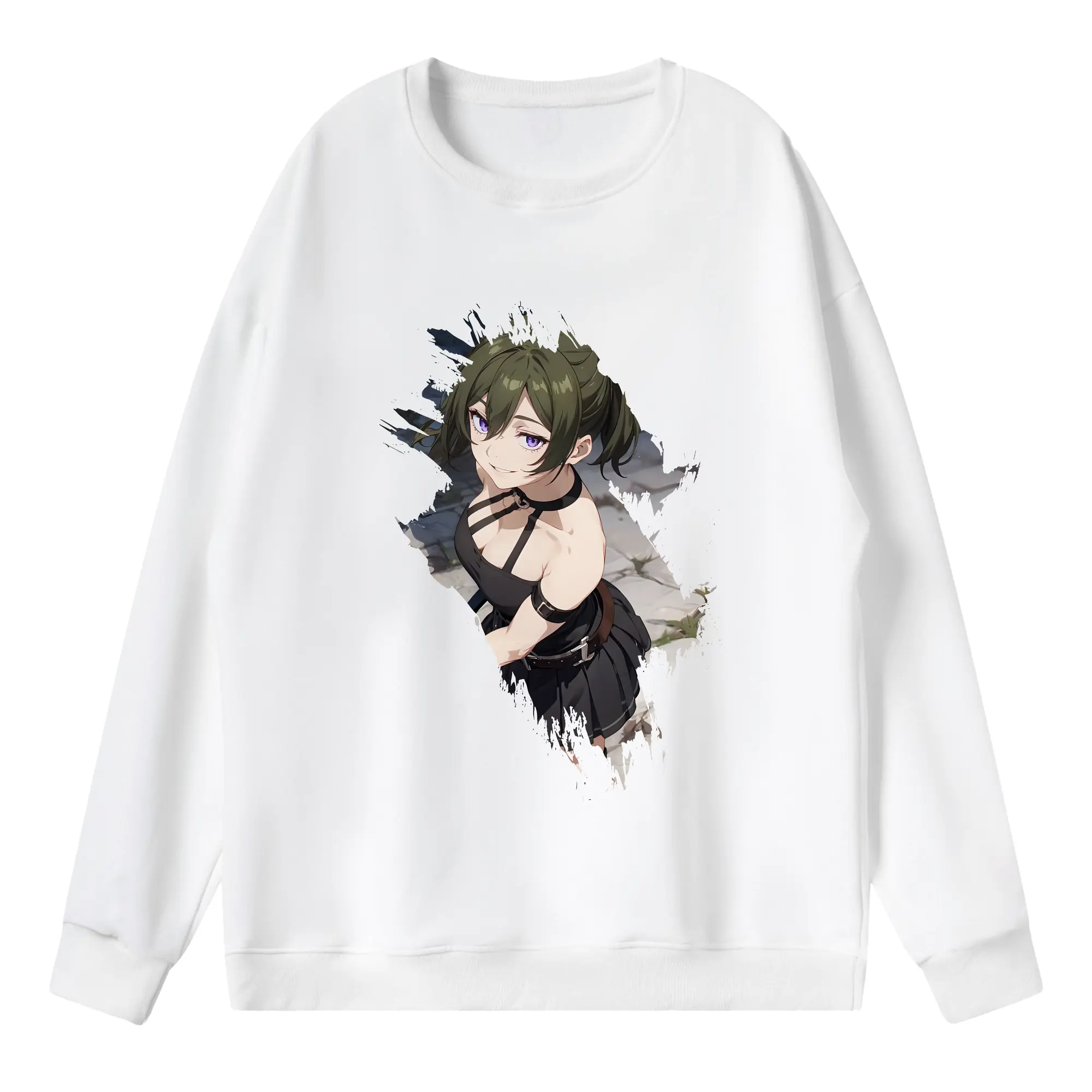 葬送のフリーレン（Frieren） グッズ,ユーベル（Übel） - 薄手 クルーネック スウェット 裏毛260g · ポリエステル 春秋向け カジュアル 男女兼用 · トレーナー デイリー スポーツ 散歩に最適