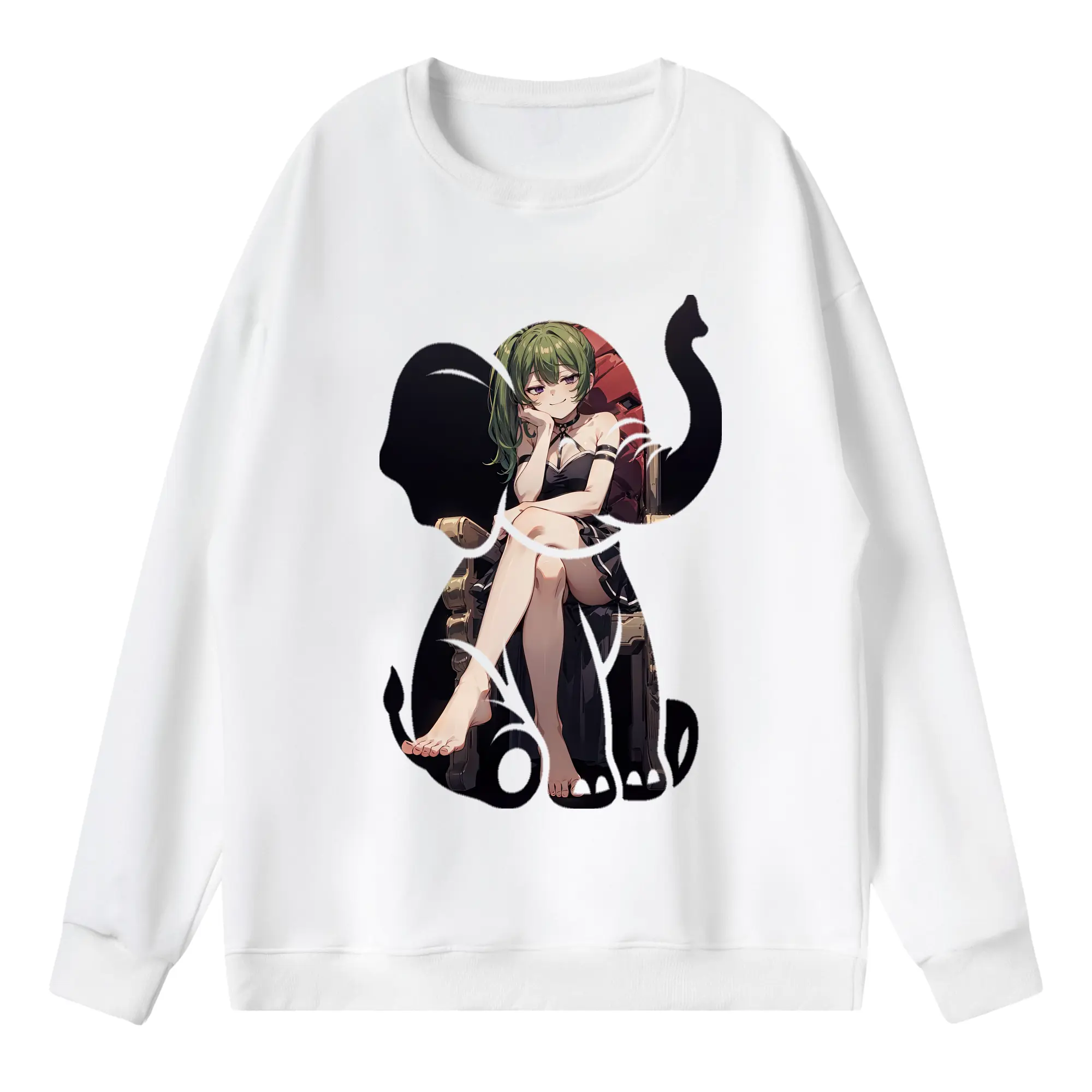 葬送のフリーレン（Frieren） グッズ,ユーベル（Übel） - 薄手 クルーネック スウェット 裏毛260g · ポリエステル 春秋向け カジュアル 男女兼用 · トレーナー デイリー スポーツ 散歩に最適