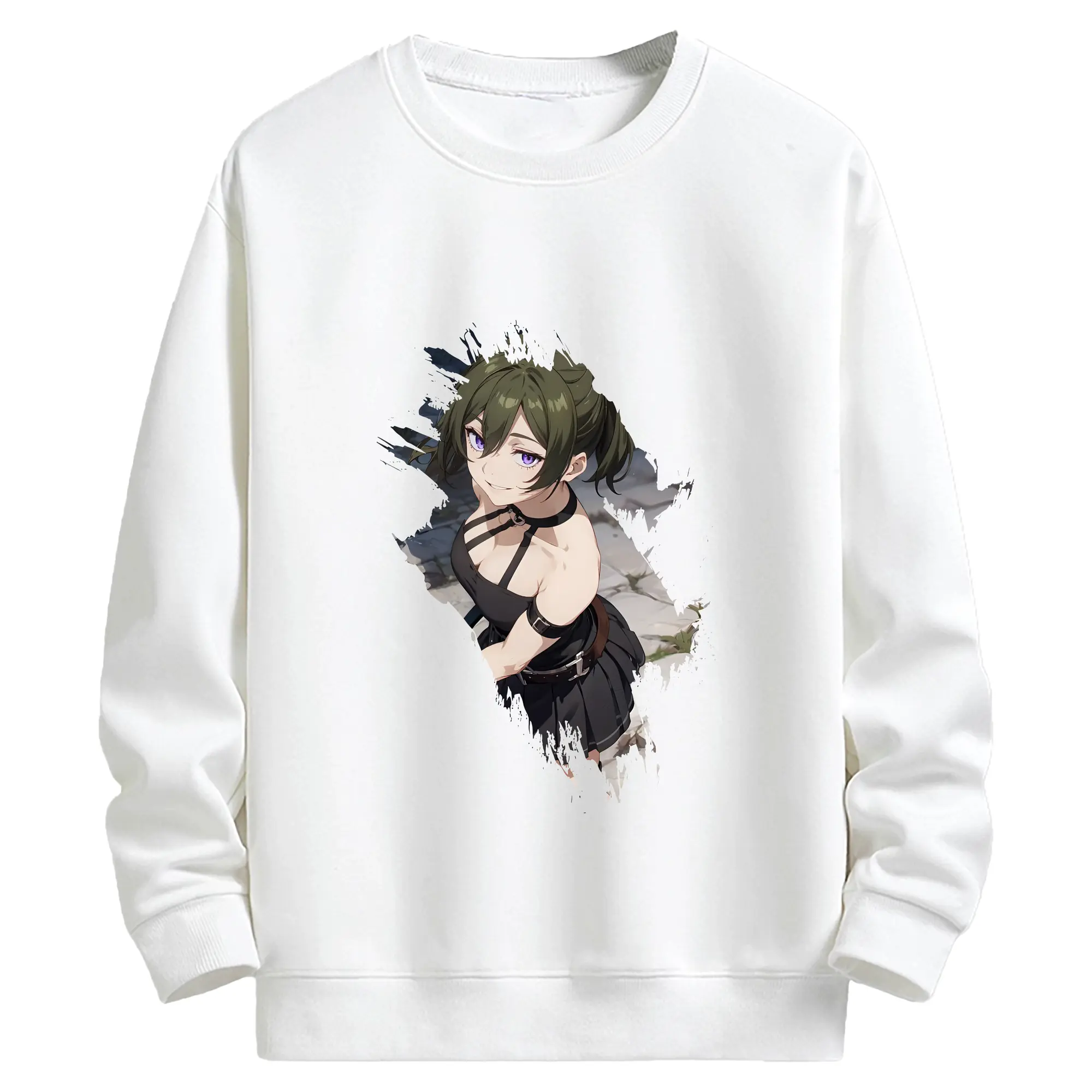 葬送のフリーレン（Frieren） グッズ,ユーベル（Übel） - キッズ クルーネックスウェットシャツ ・ フロントプリント ・ 綿80％ ポリエステル20％ ・ 快適 通学 スポーツ 日常使い お散歩用