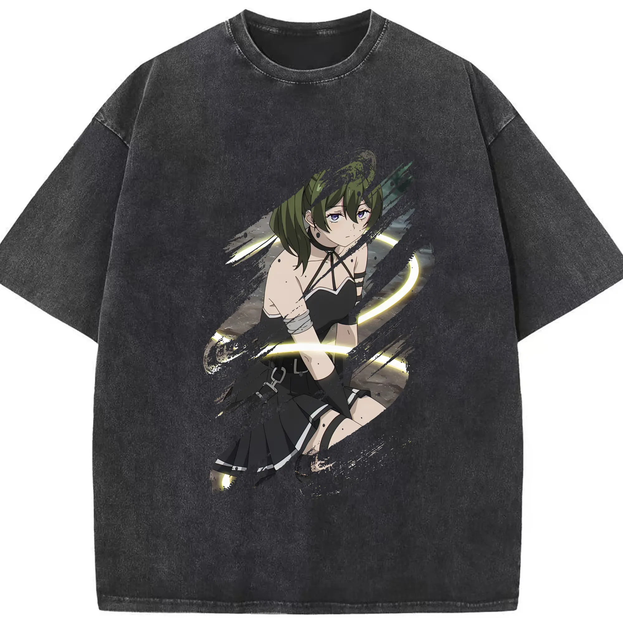 葬送のフリーレン（Frieren） グッズ,ユーベル（Übel） - 綿100％ ヴィンテージ風 半袖Tシャツ ・ フロントプリント ・ 柔らか肌触り ・ 通気性 快適 ・ スポーツ カジュアル 外出用