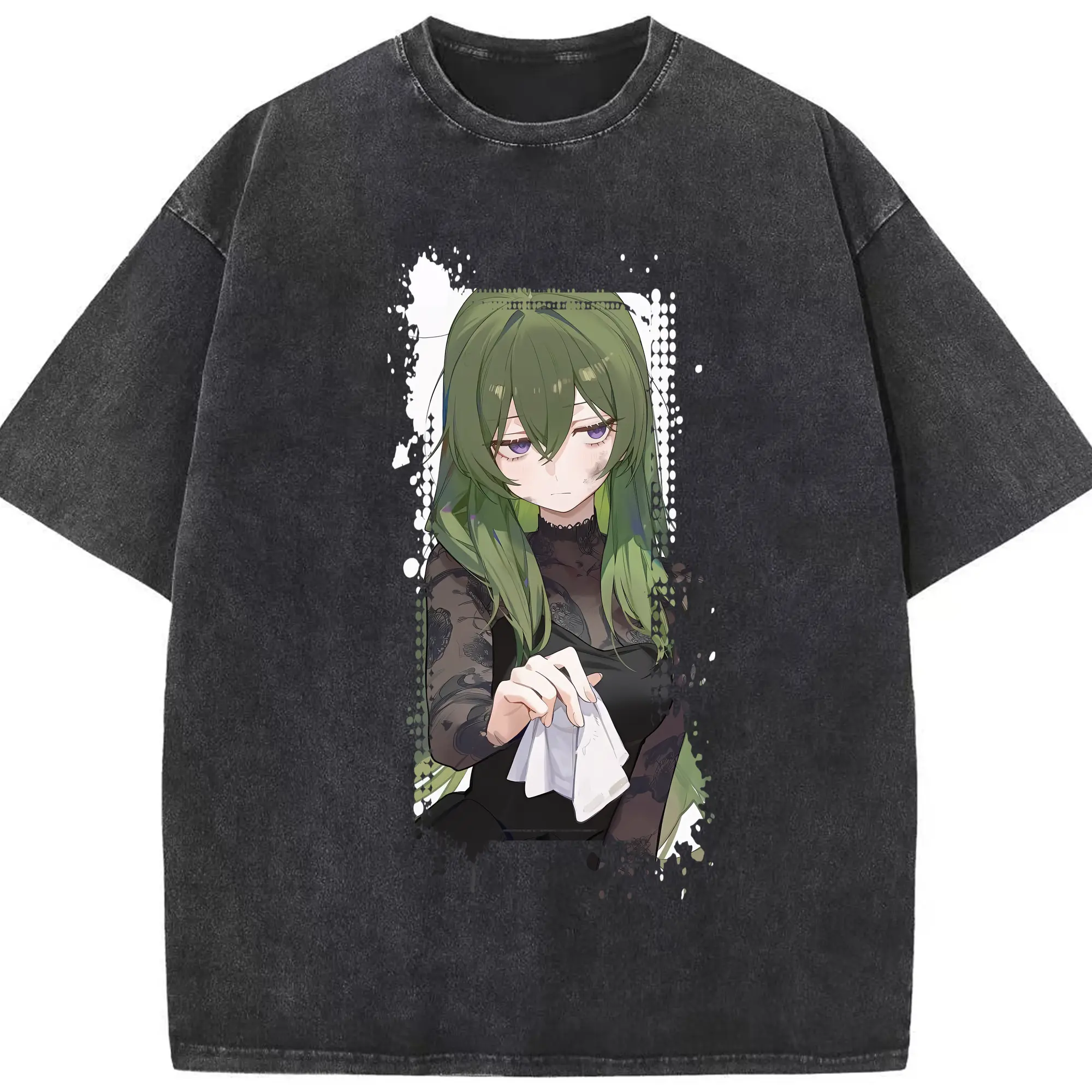葬送のフリーレン（Frieren） グッズ,ユーベル（Übel） - 綿100％ ヴィンテージ風 半袖Tシャツ ・ フロントプリント ・ 柔らか肌触り ・ 通気性 快適 ・ スポーツ カジュアル 外出用
