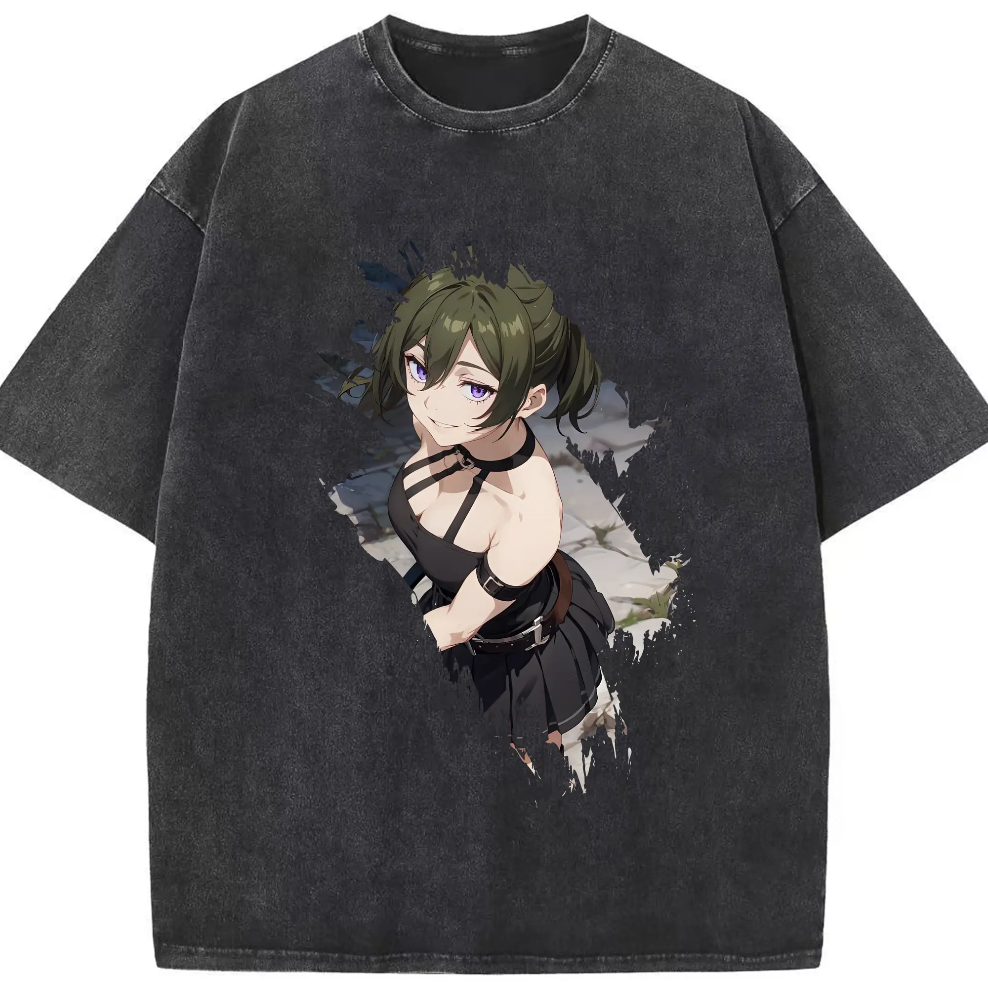 葬送のフリーレン（Frieren） グッズ,ユーベル（Übel） - 綿100％ ヴィンテージ風 半袖Tシャツ ・ フロントプリント ・ 柔らか肌触り ・ 通気性 快適 ・ スポーツ カジュアル 外出用