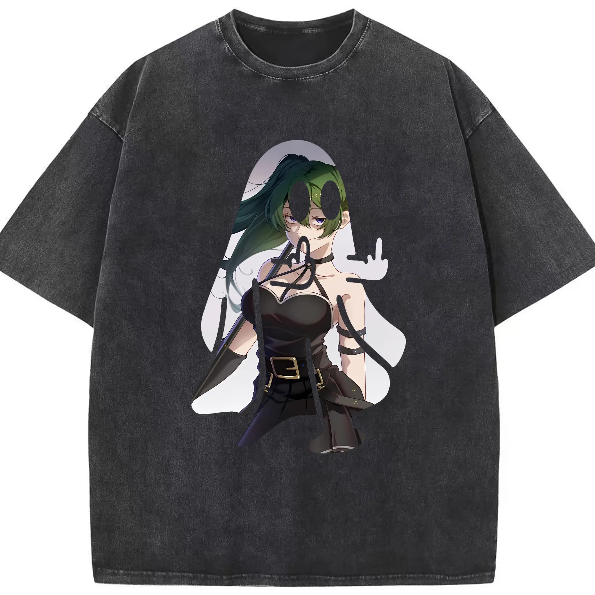 葬送のフリーレン（Frieren） グッズ,ユーベル（Übel） - 綿100％ ヴィンテージ風 半袖Tシャツ ・ フロントプリント ・ 柔らか肌触り ・ 通気性 快適 ・ スポーツ カジュアル 外出用