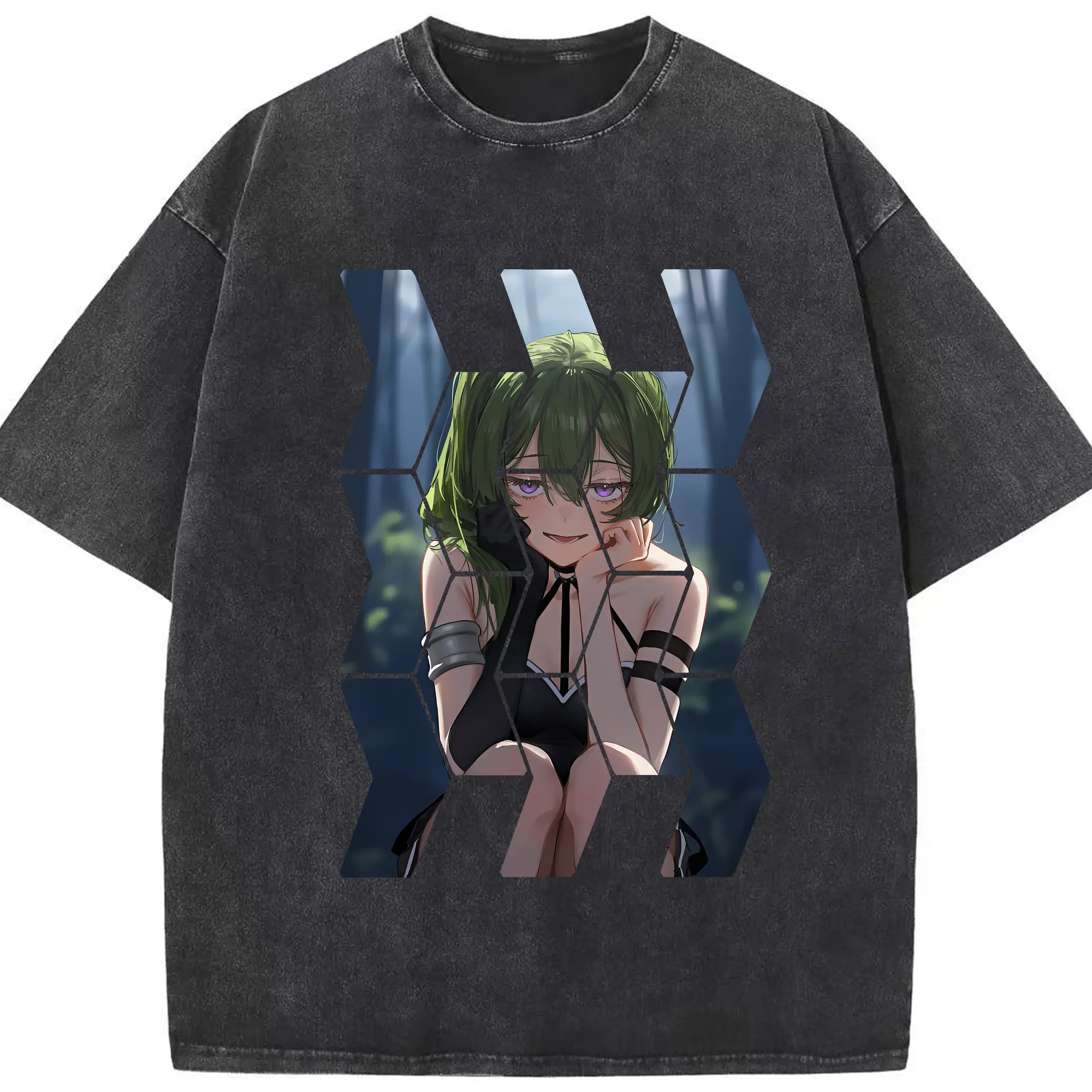 葬送のフリーレン（Frieren） グッズ,ユーベル（Übel） - 綿100％ ヴィンテージ風 半袖Tシャツ ・ フロントプリント ・ 柔らか肌触り ・ 通気性 快適 ・ スポーツ カジュアル 外出用