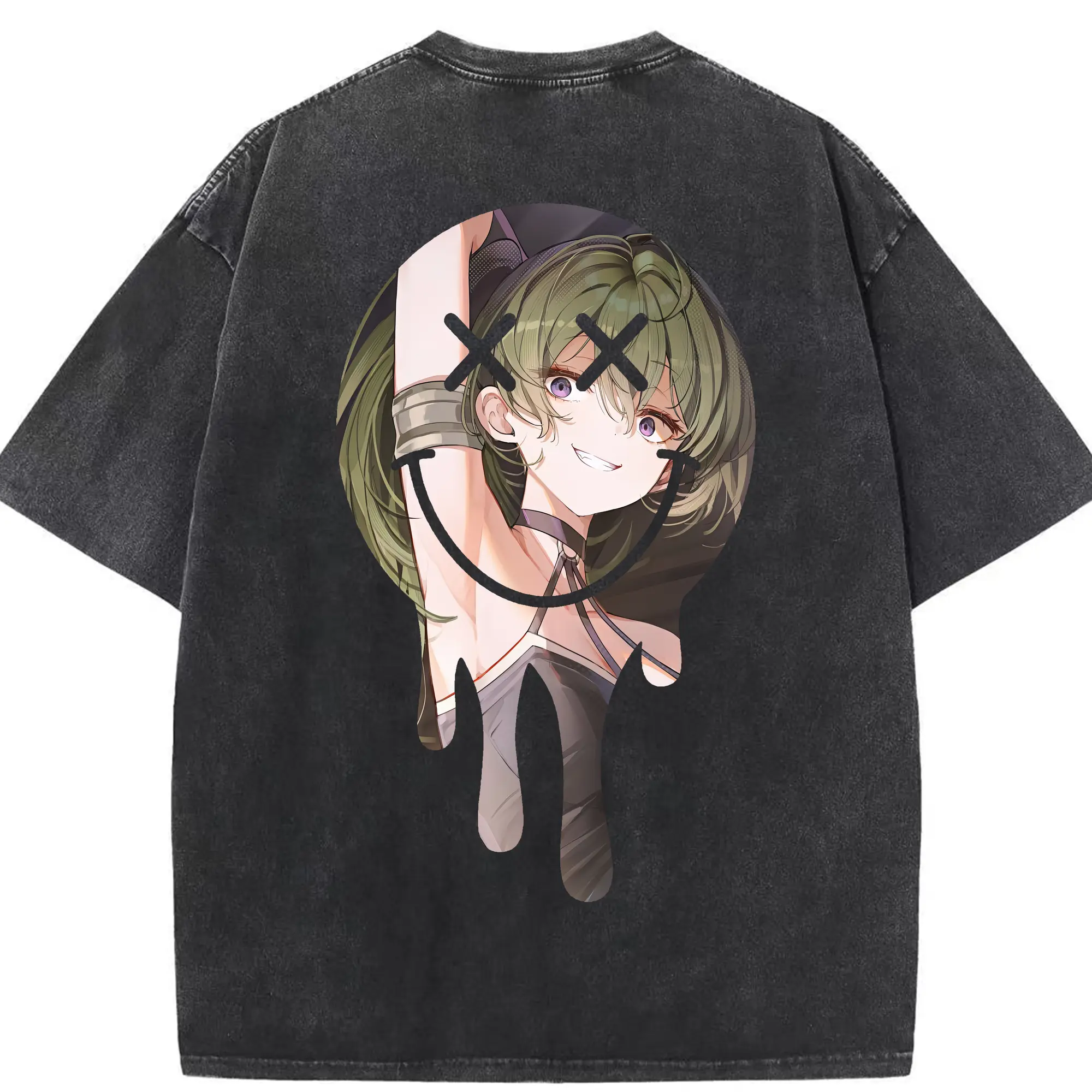 葬送のフリーレン（Frieren） グッズ,ユーベル（Übel） - 綿100％ ヴィンテージ風 半袖Tシャツ ・ 背面プリント ・ 柔らか肌触り ・ 通気性 快適 ・ スポーツ カジュアル 外出用