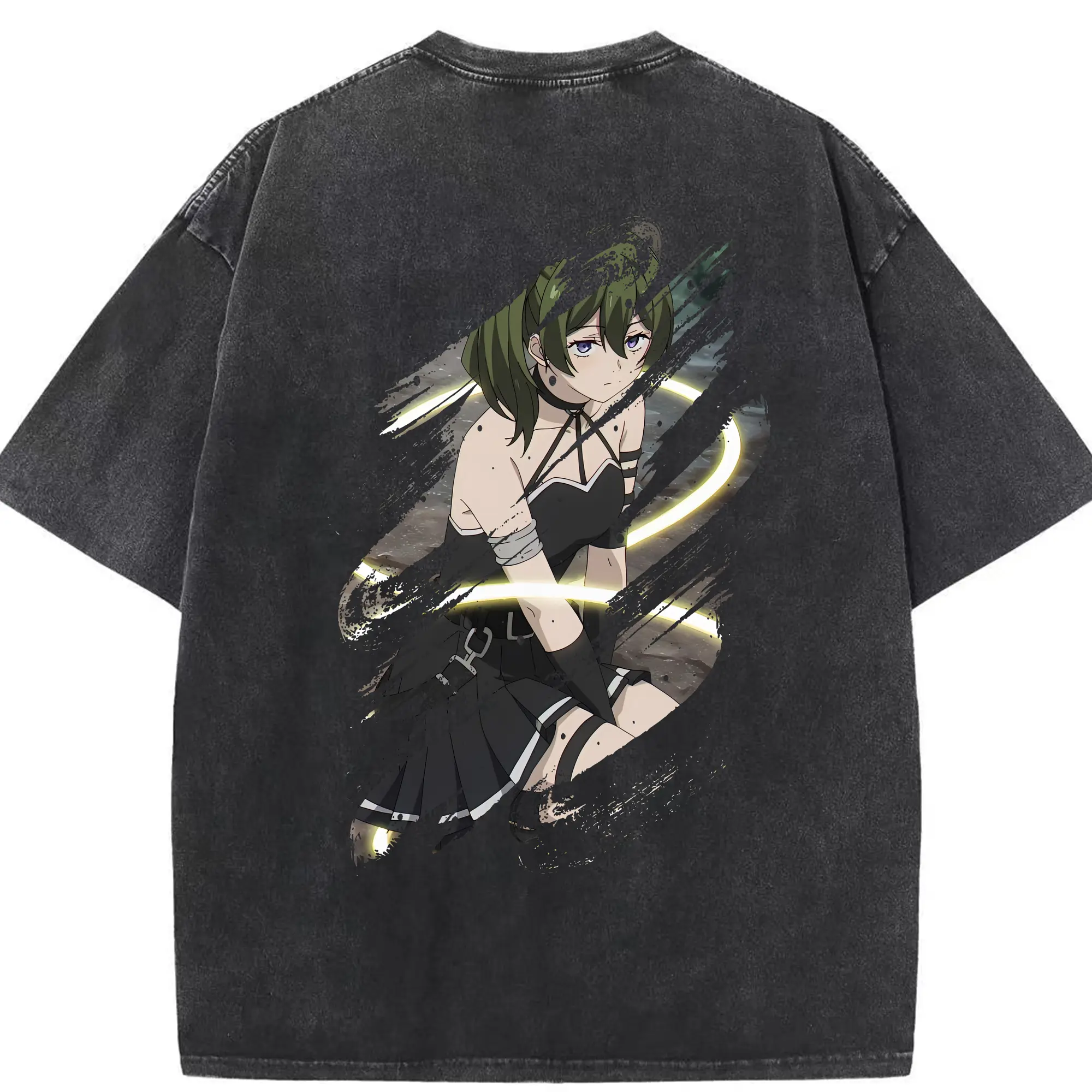 葬送のフリーレン（Frieren） グッズ,ユーベル（Übel） - 綿100％ ヴィンテージ風 半袖Tシャツ ・ 背面プリント ・ 柔らか肌触り ・ 通気性 快適 ・ スポーツ カジュアル 外出用