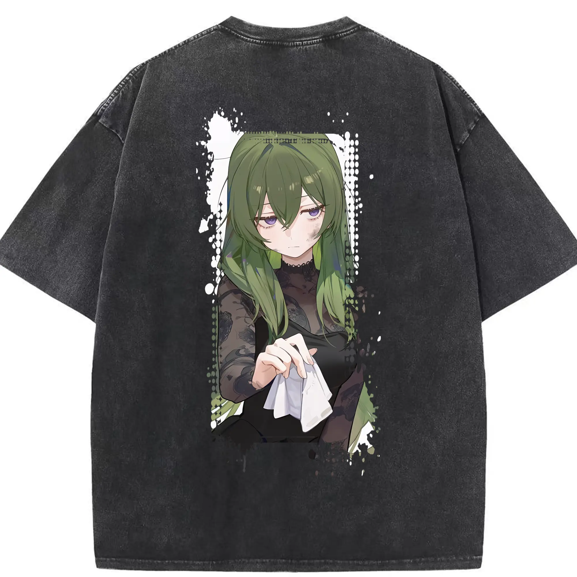 葬送のフリーレン（Frieren） グッズ,ユーベル（Übel） - 綿100％ ヴィンテージ風 半袖Tシャツ ・ 背面プリント ・ 柔らか肌触り ・ 通気性 快適 ・ スポーツ カジュアル 外出用