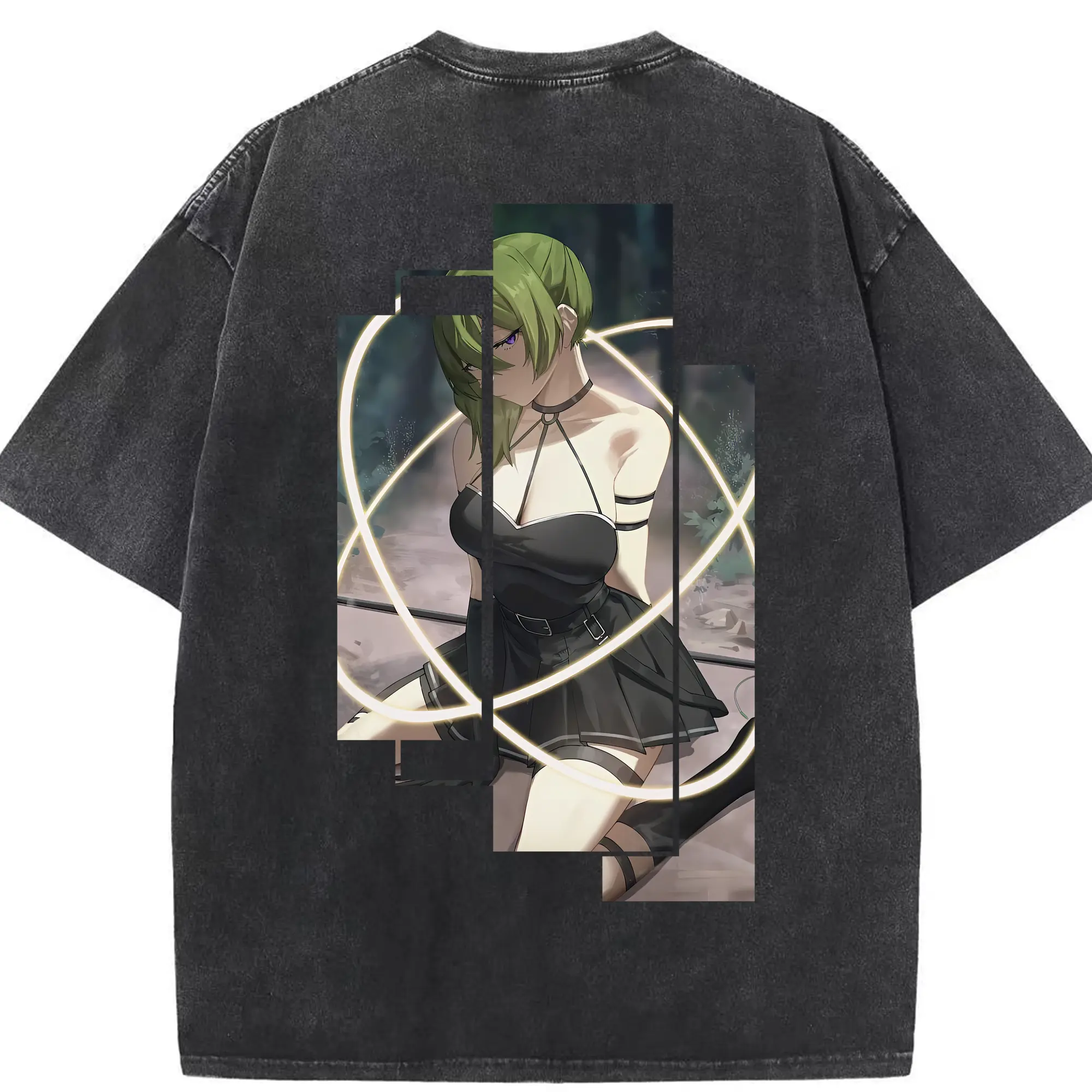 葬送のフリーレン（Frieren） グッズ,ユーベル（Übel） - 綿100％ ヴィンテージ風 半袖Tシャツ ・ 背面プリント ・ 柔らか肌触り ・ 通気性 快適 ・ スポーツ カジュアル 外出用