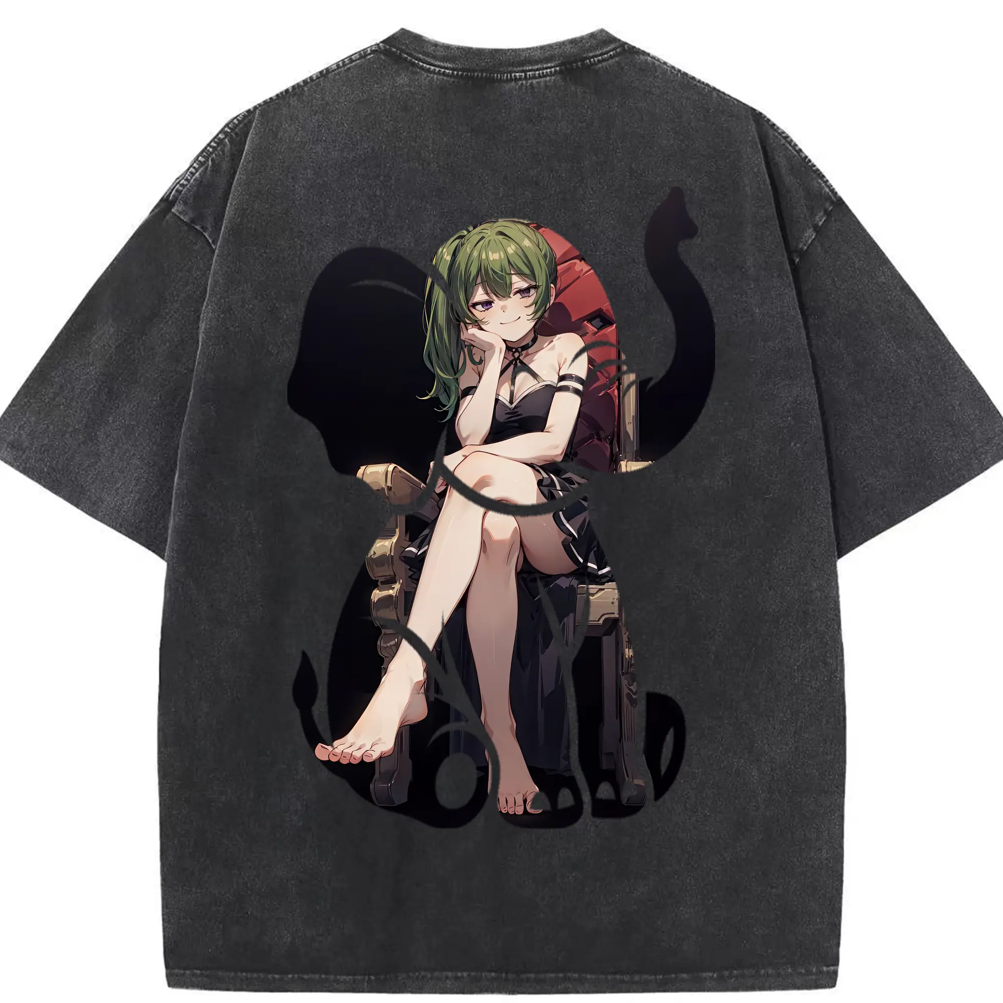 葬送のフリーレン（Frieren） グッズ,ユーベル（Übel） - 綿100％ ヴィンテージ風 半袖Tシャツ ・ 背面プリント ・ 柔らか肌触り ・ 通気性 快適 ・ スポーツ カジュアル 外出用