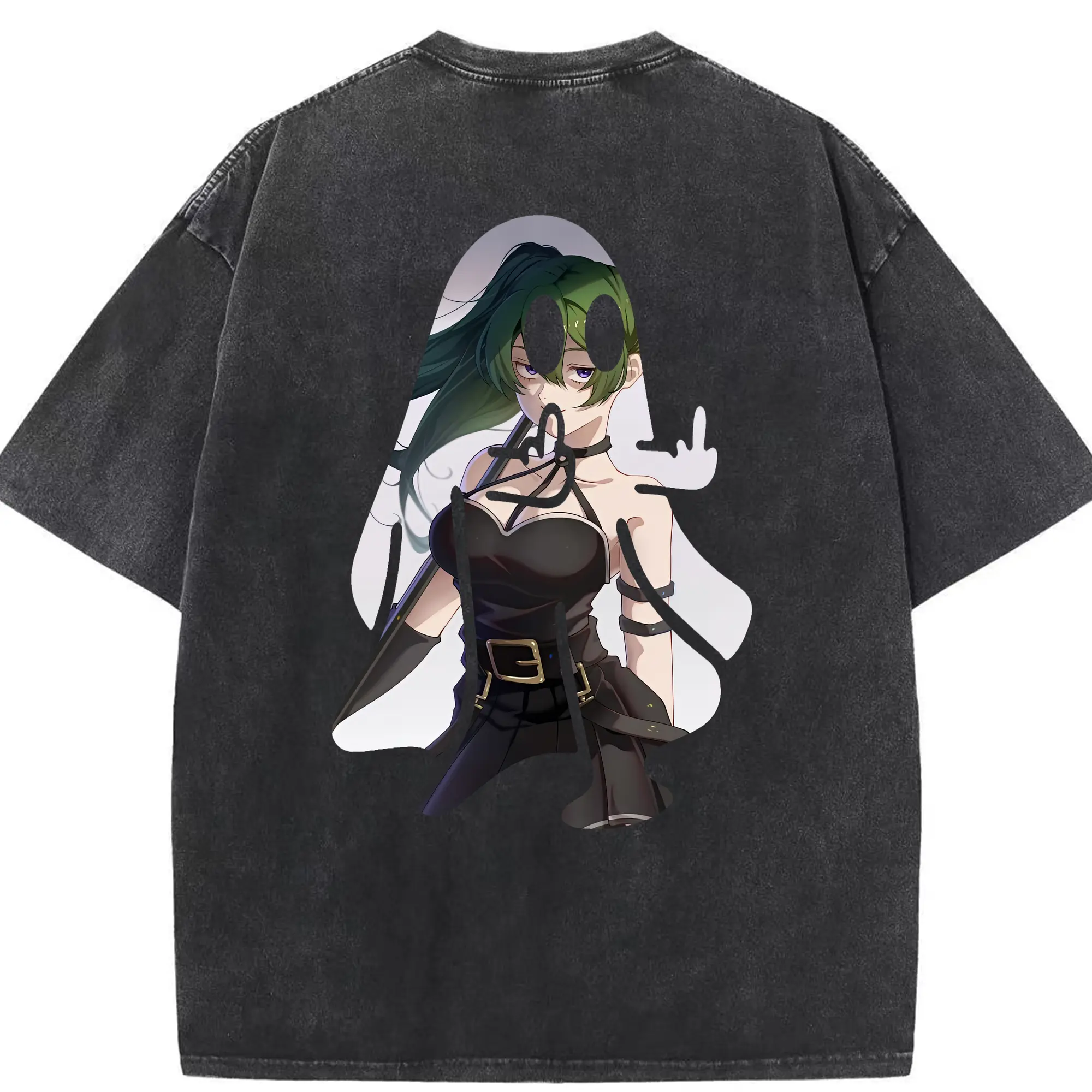 葬送のフリーレン（Frieren） グッズ,ユーベル（Übel） - 綿100％ ヴィンテージ風 半袖Tシャツ ・ 背面プリント ・ 柔らか肌触り ・ 通気性 快適 ・ スポーツ カジュアル 外出用