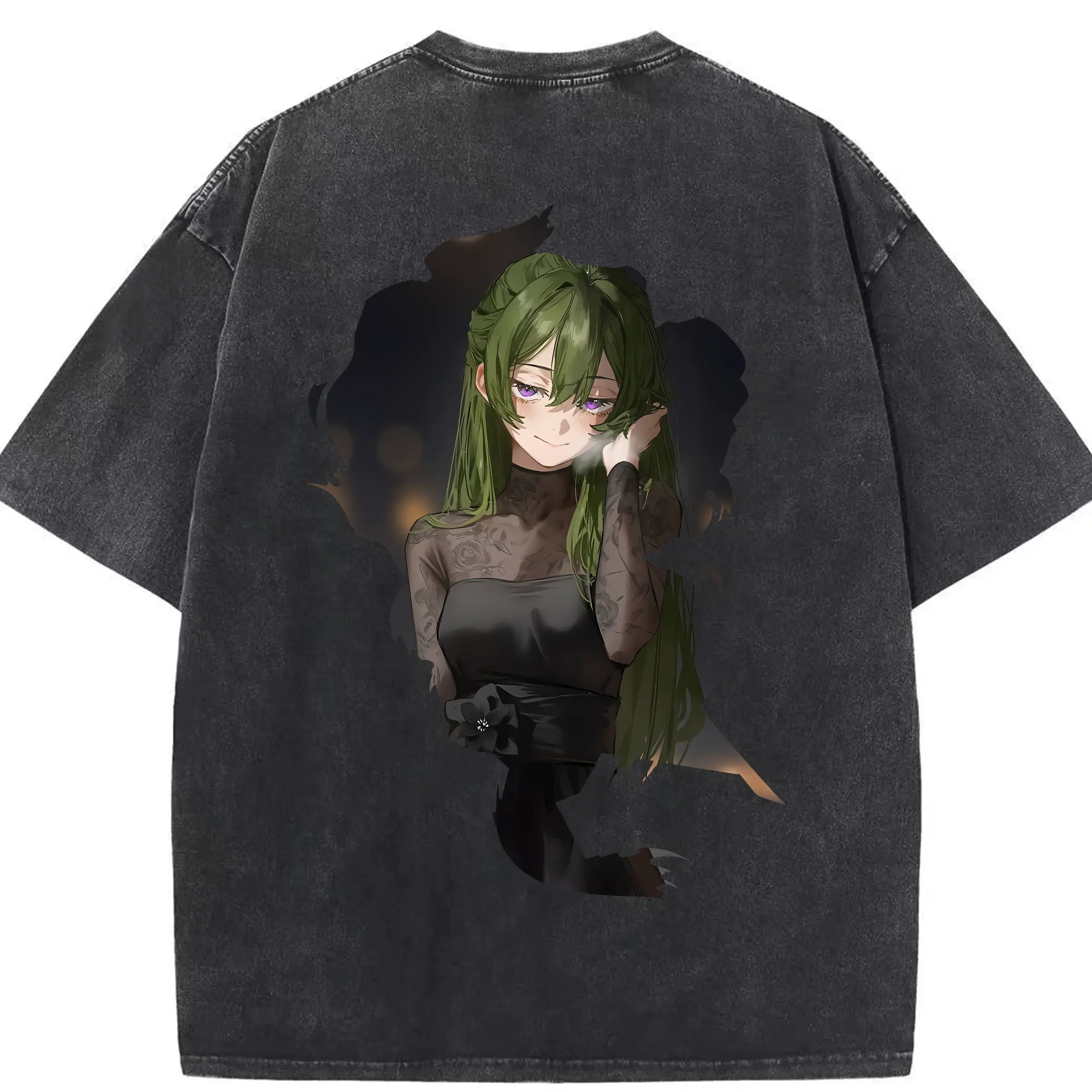 葬送のフリーレン（Frieren） グッズ,ユーベル（Übel） - 綿100％ ヴィンテージ風 半袖Tシャツ ・ 背面プリント ・ 柔らか肌触り ・ 通気性 快適 ・ スポーツ カジュアル 外出用