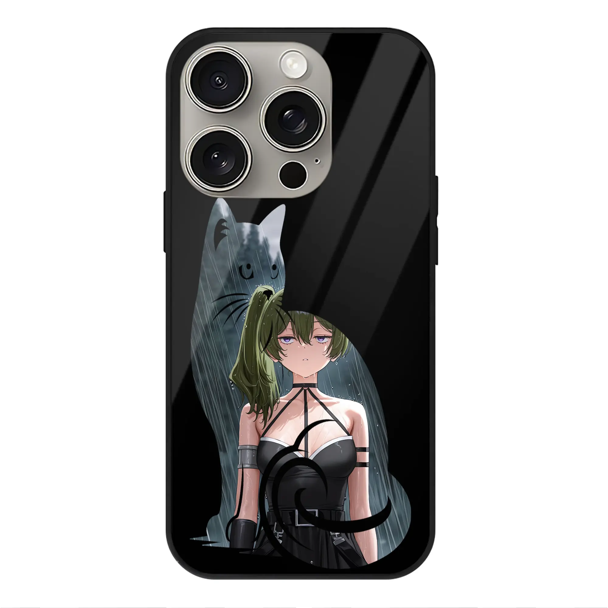 葬送のフリーレン（Frieren） グッズ,ユーベル（Übel） - IPhone15Pro対応 ・ スマホケース ・ 背面ガラス ・ TPU+強化ガラス ・ 耐衝撃 ・ 黄変防止 ・ ワイヤレス充電対応 ・ 3D立体ボタン