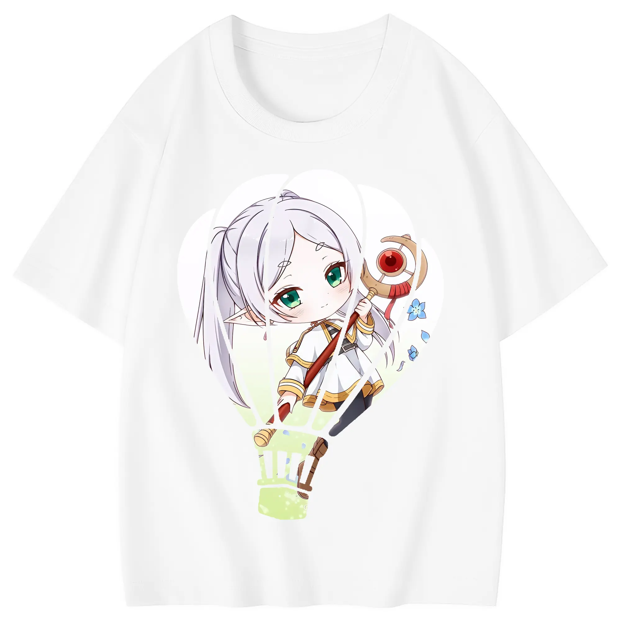 葬送のフリーレン（Frieren） グッズ,フリーレン（Frieren） - 綿100％ キッズTシャツ ・ フロントプリント ・ 快適 通気性 ・ スポーツ カジュアル 散歩用