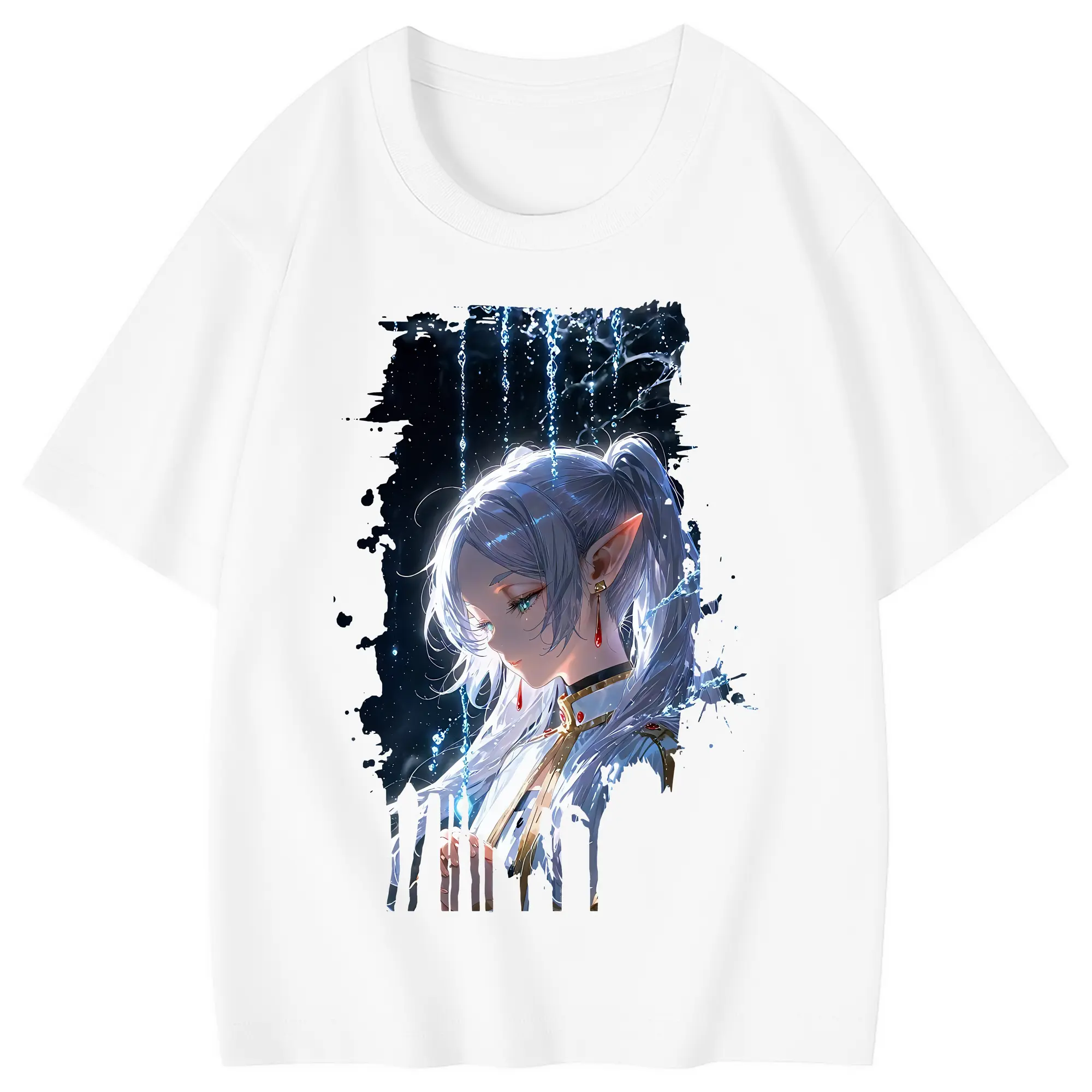 葬送のフリーレン（Frieren） グッズ,フリーレン（Frieren） - 綿100％ キッズTシャツ ・ フロントプリント ・ 快適 通気性 ・ スポーツ カジュアル 散歩用