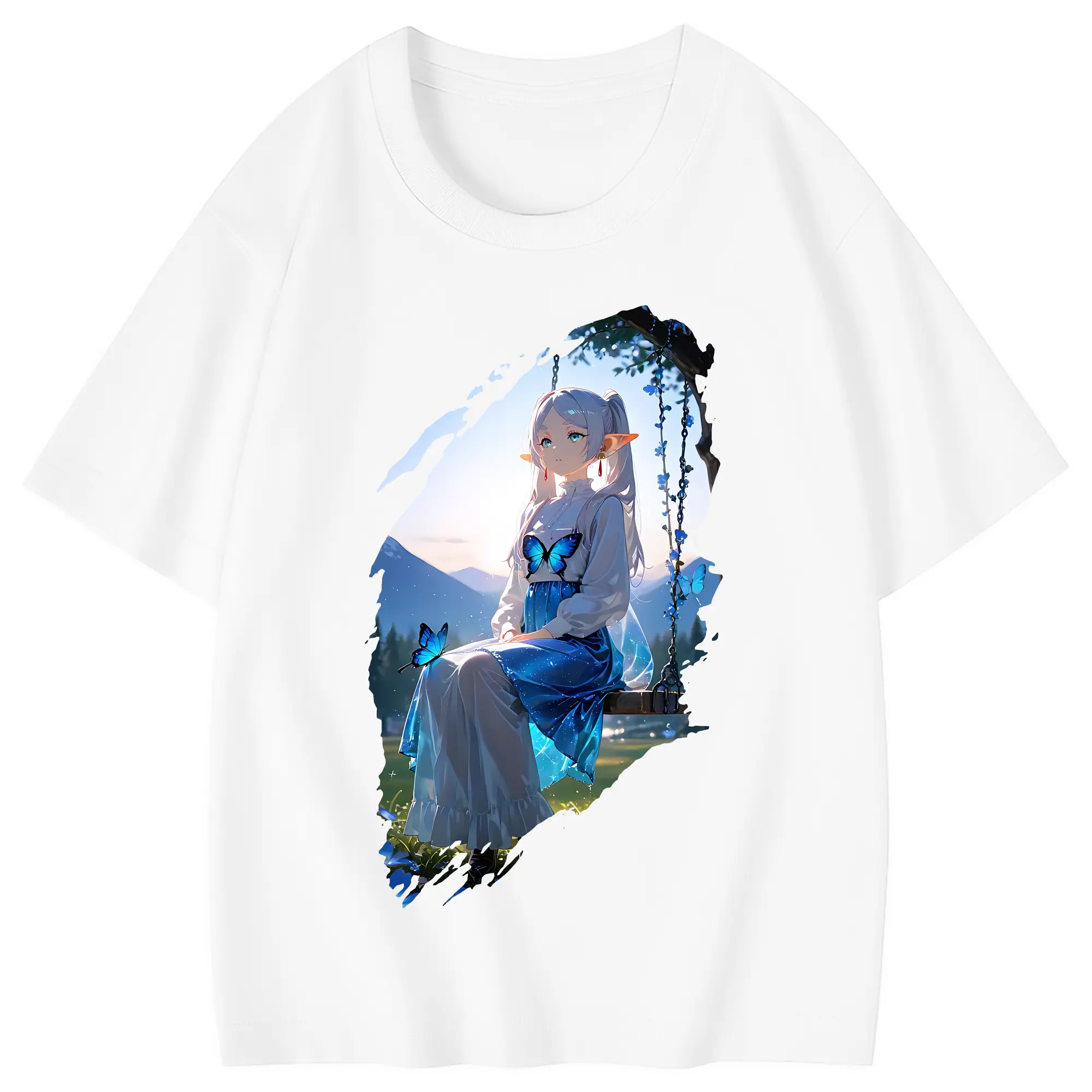 葬送のフリーレン（Frieren） グッズ,フリーレン（Frieren） - 綿100％ キッズTシャツ ・ フロントプリント ・ 快適 通気性 ・ スポーツ カジュアル 散歩用