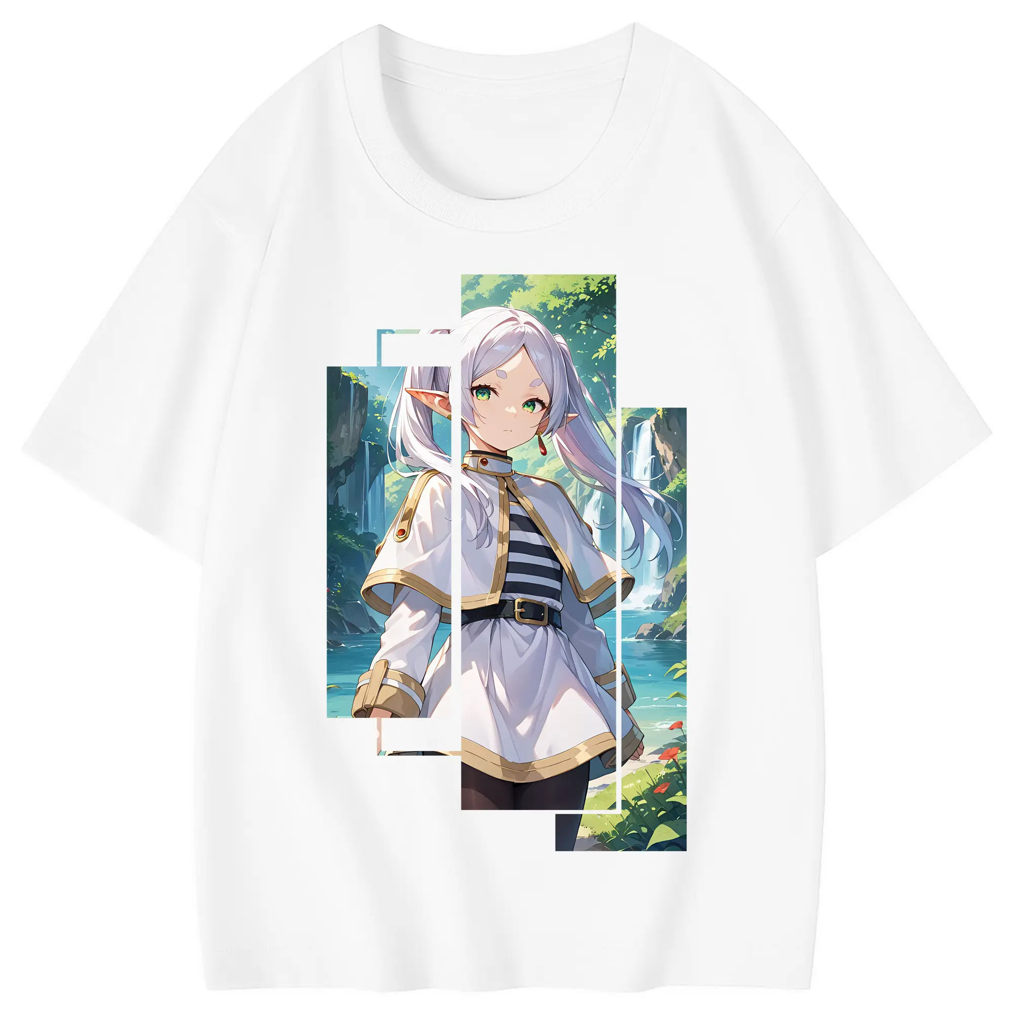 葬送のフリーレン（Frieren） グッズ,フリーレン（Frieren） - 綿100％ キッズTシャツ ・ フロントプリント ・ 快適 通気性 ・ スポーツ カジュアル 散歩用