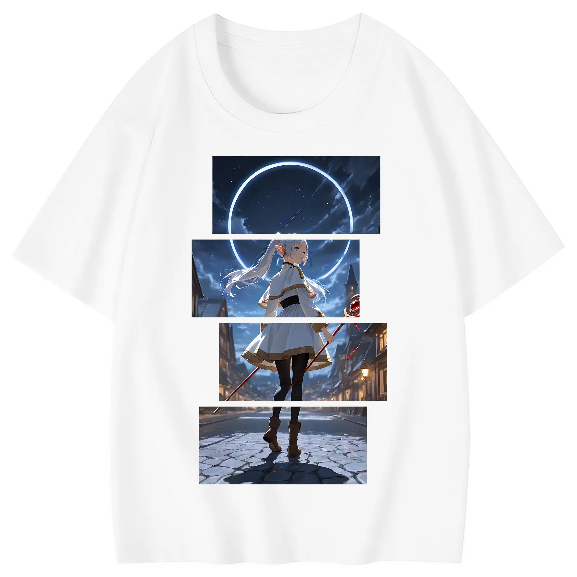 葬送のフリーレン（Frieren） グッズ,フリーレン（Frieren） - 綿100％ キッズTシャツ ・ フロントプリント ・ 快適 通気性 ・ スポーツ カジュアル 散歩用