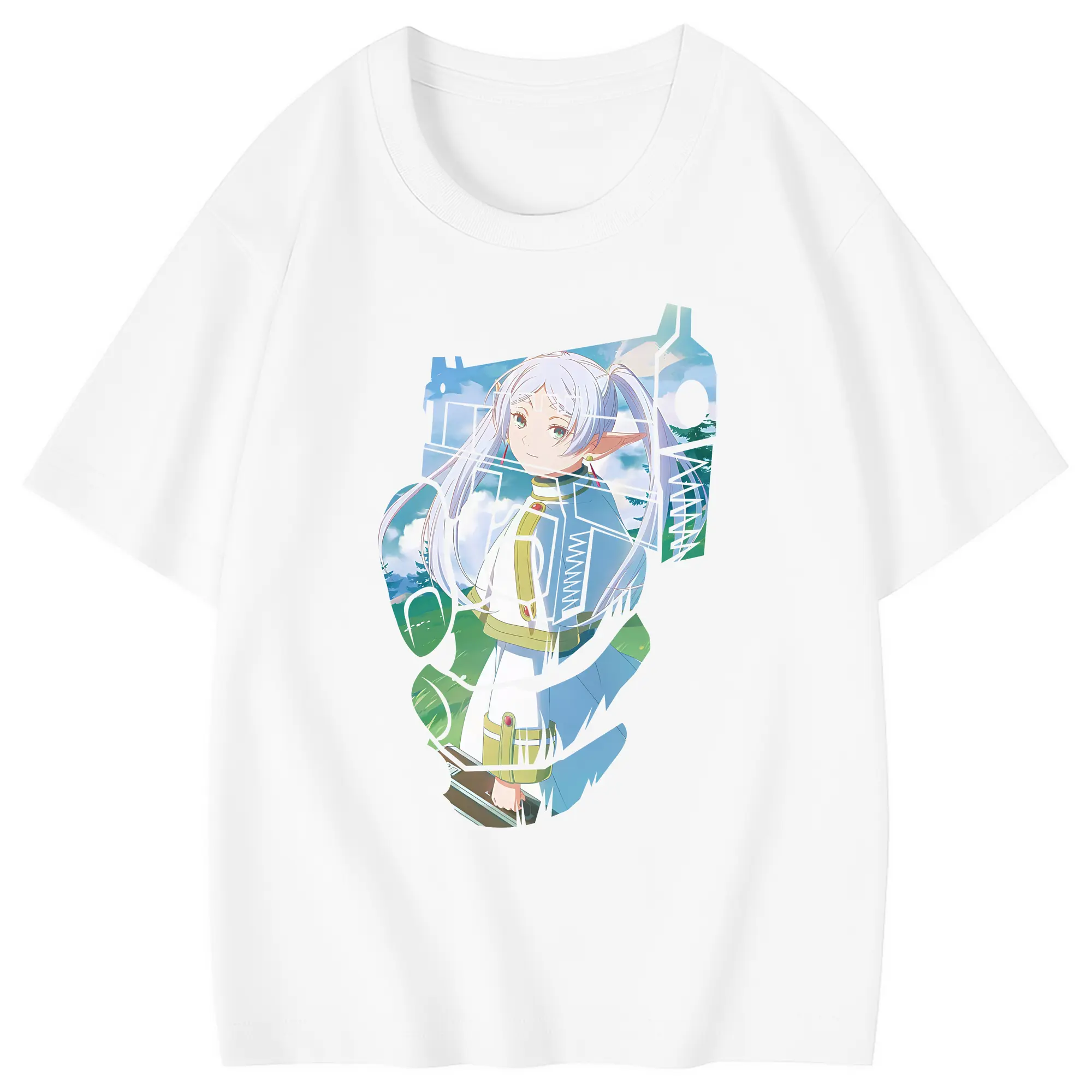 葬送のフリーレン（Frieren） グッズ,フリーレン（Frieren） - 綿100％ キッズTシャツ ・ フロントプリント ・ 快適 通気性 ・ スポーツ カジュアル 散歩用