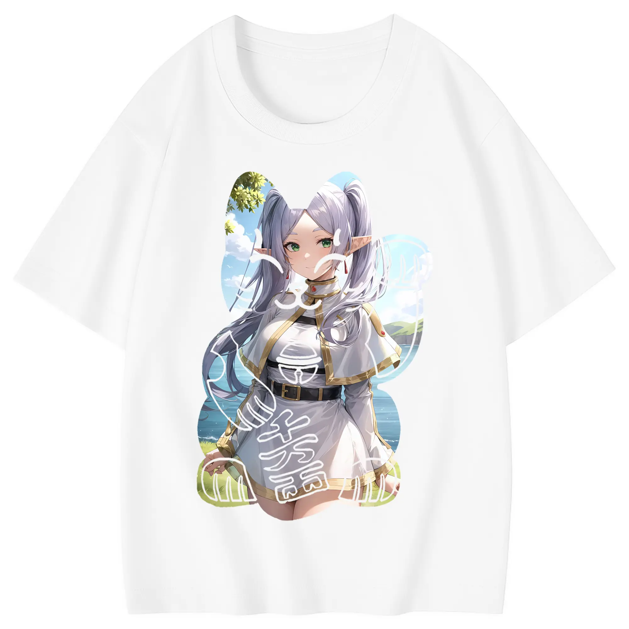 葬送のフリーレン（Frieren） グッズ,フリーレン（Frieren） - 綿100％ キッズTシャツ ・ フロントプリント ・ 快適 通気性 ・ スポーツ カジュアル 散歩用