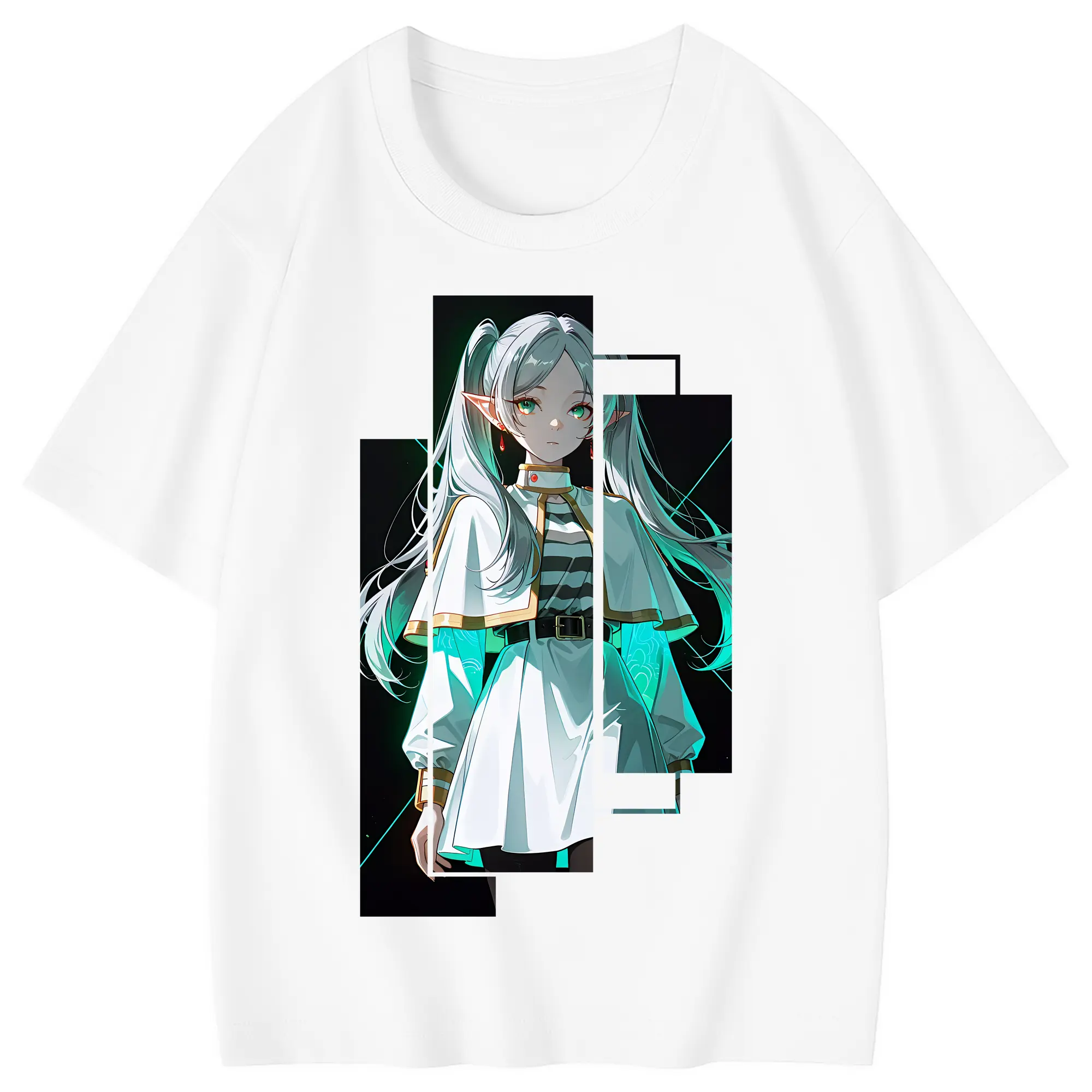 葬送のフリーレン（Frieren） グッズ,フリーレン（Frieren） - 綿100％ キッズTシャツ ・ フロントプリント ・ 快適 通気性 ・ スポーツ カジュアル 散歩用