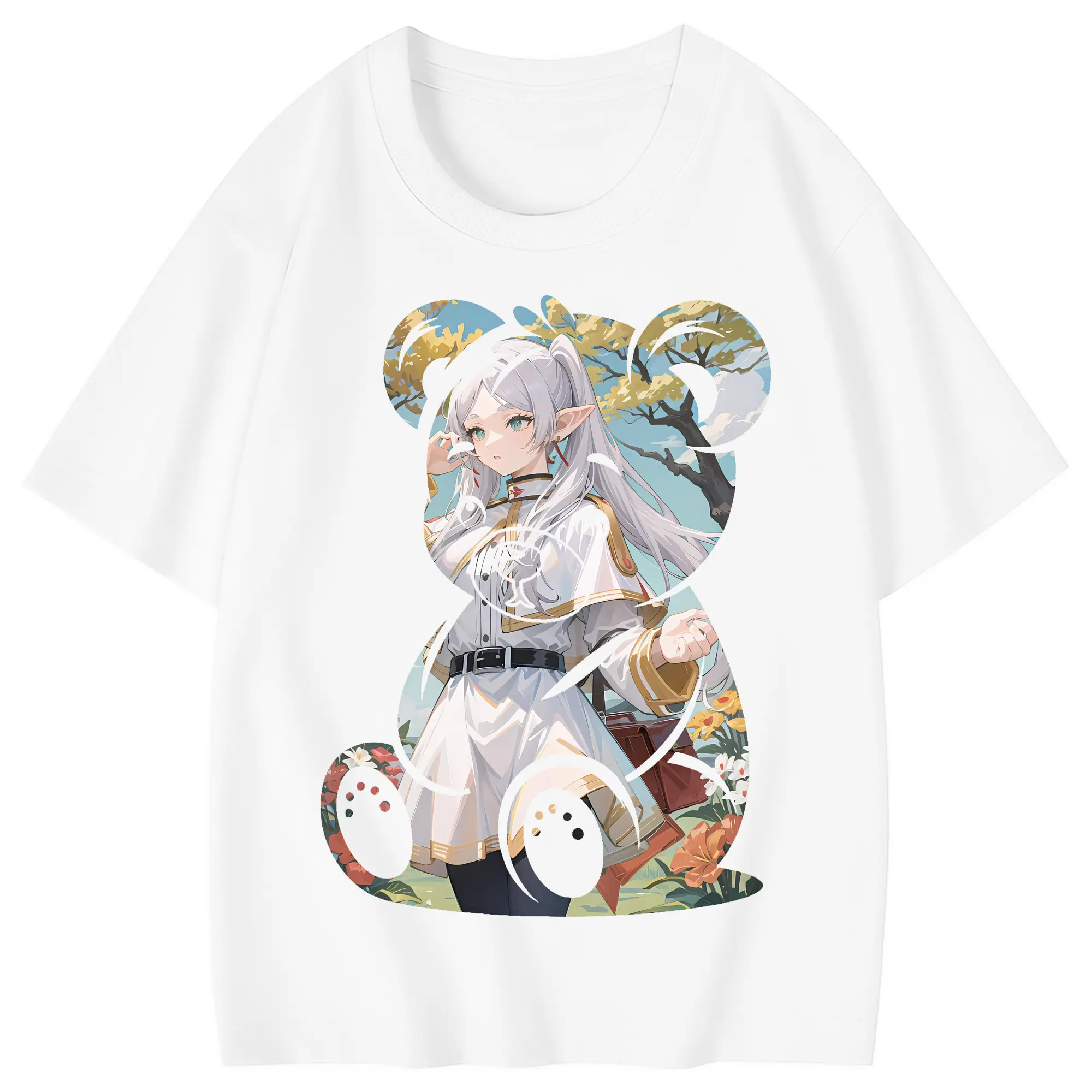 葬送のフリーレン（Frieren） グッズ,フリーレン（Frieren） - 綿100％ キッズTシャツ ・ フロントプリント ・ 快適 通気性 ・ スポーツ カジュアル 散歩用