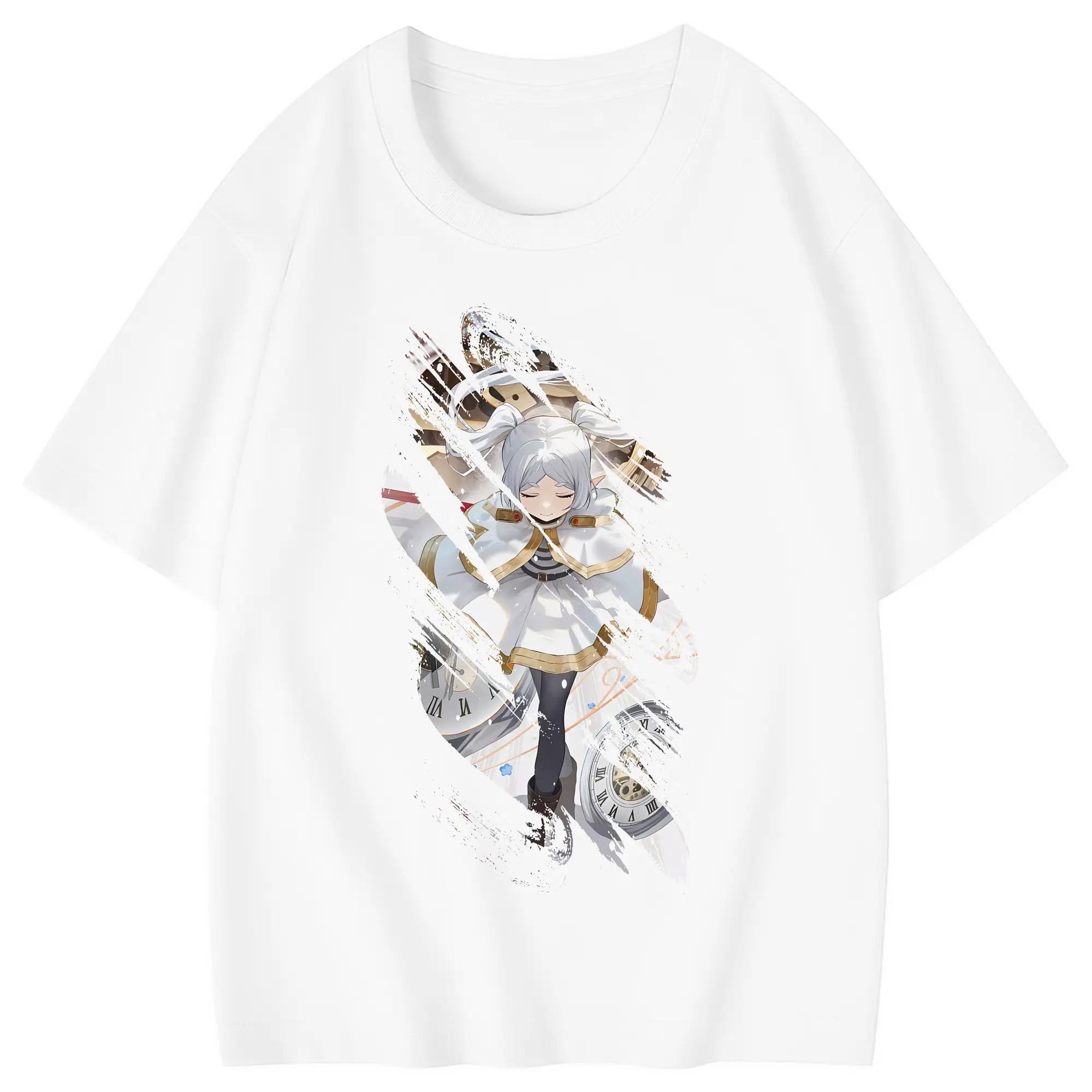 葬送のフリーレン（Frieren） グッズ,フリーレン（Frieren） - 綿100％ キッズTシャツ ・ フロントプリント ・ 快適 通気性 ・ スポーツ カジュアル 散歩用