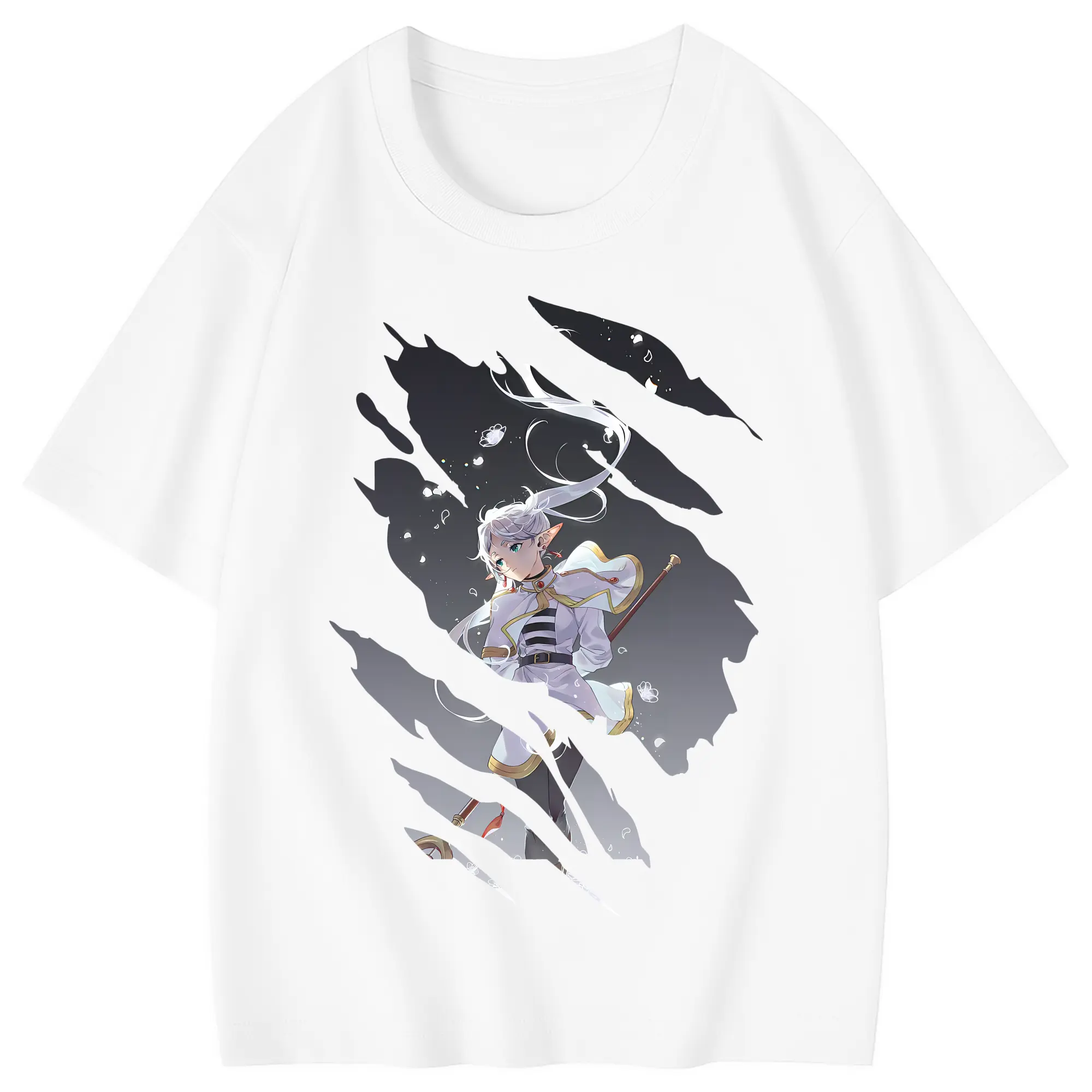 葬送のフリーレン（Frieren） グッズ,フリーレン（Frieren） - 綿100％ キッズTシャツ ・ フロントプリント ・ 快適 通気性 ・ スポーツ カジュアル 散歩用