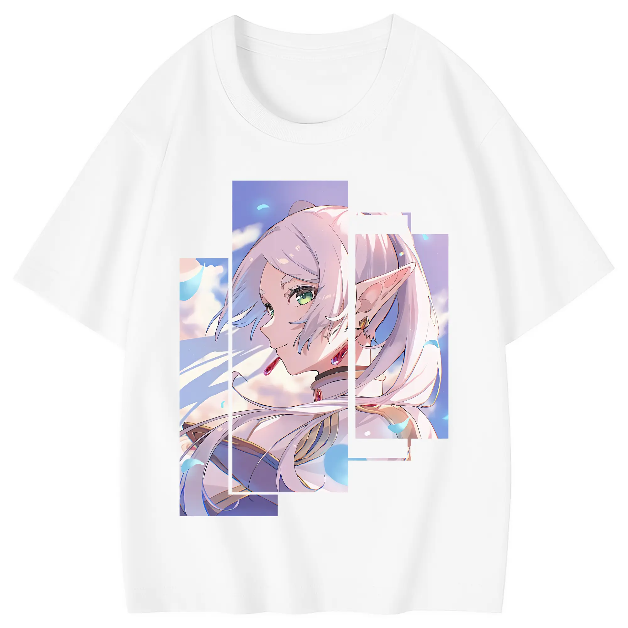 葬送のフリーレン（Frieren） グッズ,フリーレン（Frieren） - 綿100％ キッズTシャツ ・ フロントプリント ・ 快適 通気性 ・ スポーツ カジュアル 散歩用