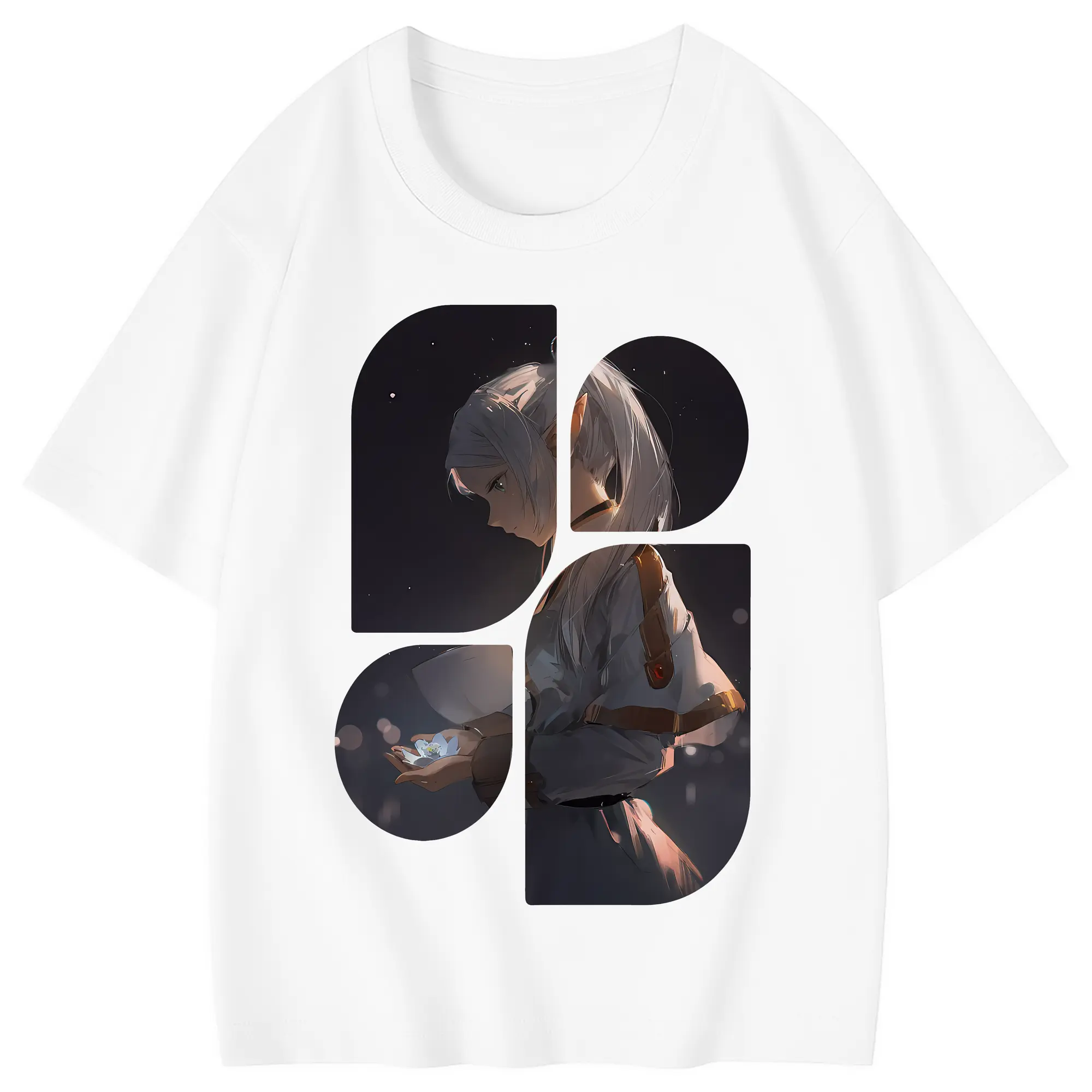 葬送のフリーレン（Frieren） グッズ,フリーレン（Frieren） - 綿100％ キッズTシャツ ・ フロントプリント ・ 快適 通気性 ・ スポーツ カジュアル 散歩用