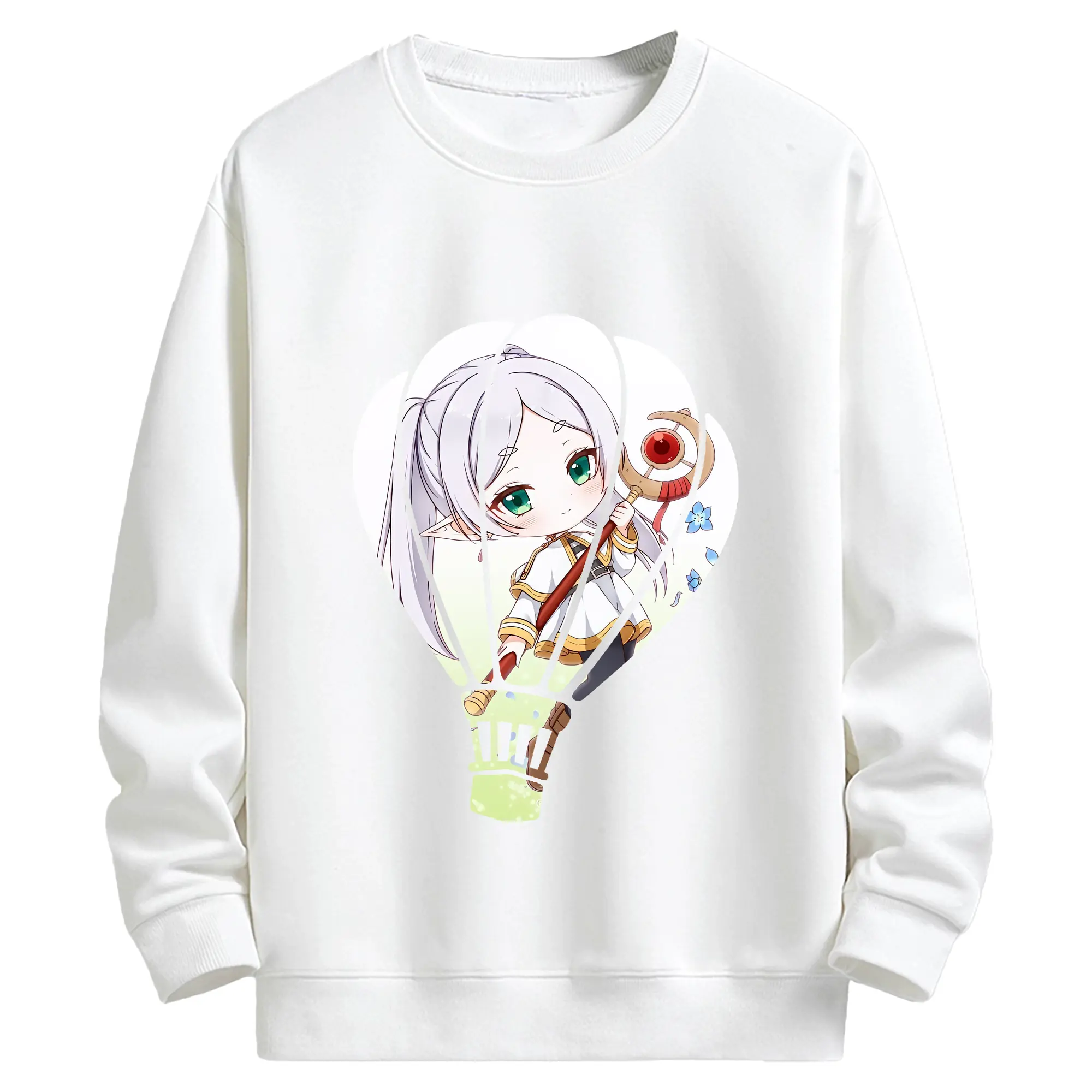葬送のフリーレン（Frieren） グッズ,フリーレン（Frieren） - キッズ クルーネックスウェットシャツ ・ フロントプリント ・ 綿80％ ポリエステル20％ ・ 快適 通学 スポーツ 日常使い お散歩用