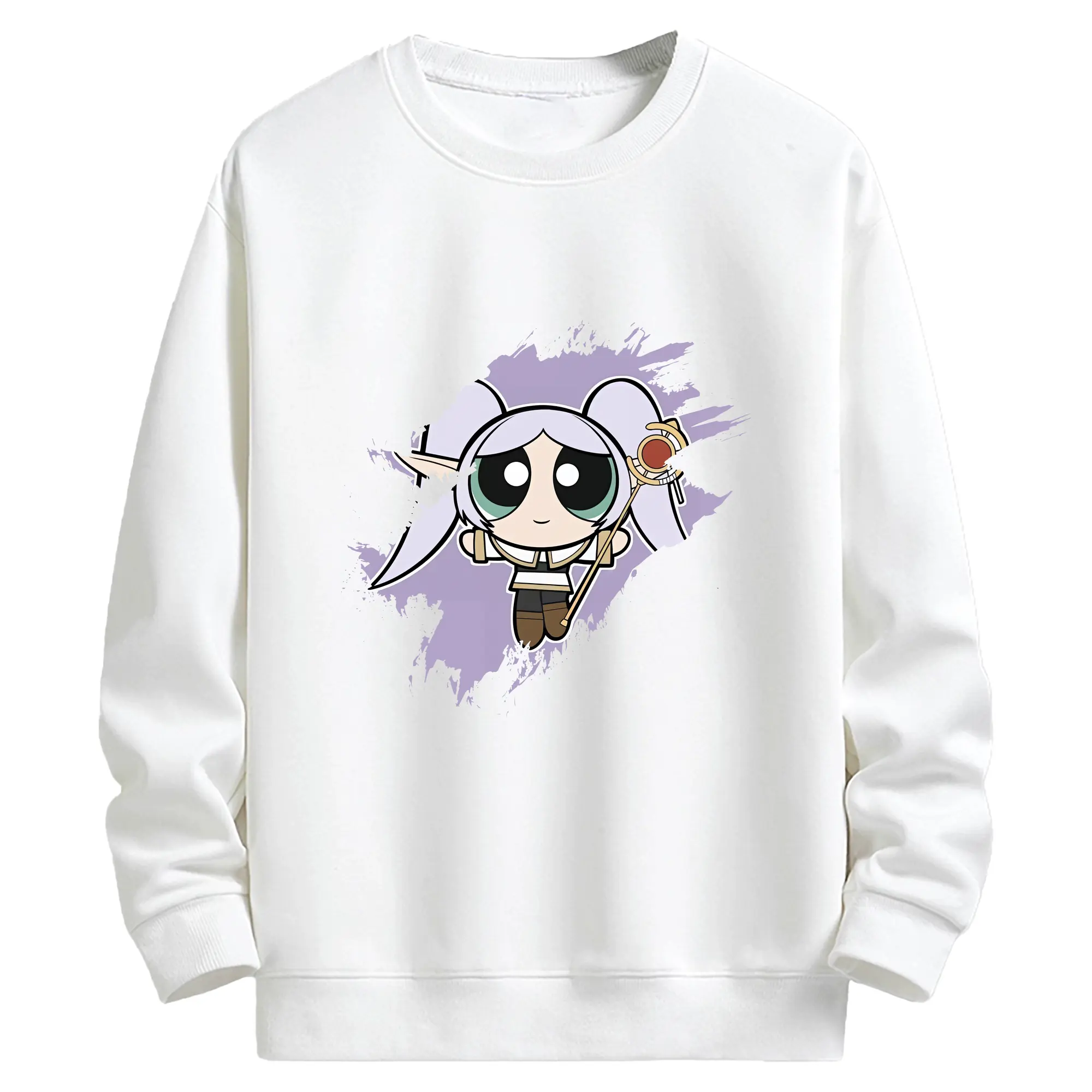 葬送のフリーレン（Frieren） グッズ,フリーレン（Frieren） - キッズ クルーネックスウェットシャツ ・ フロントプリント ・ 綿80％ ポリエステル20％ ・ 快適 通学 スポーツ 日常使い お散歩用