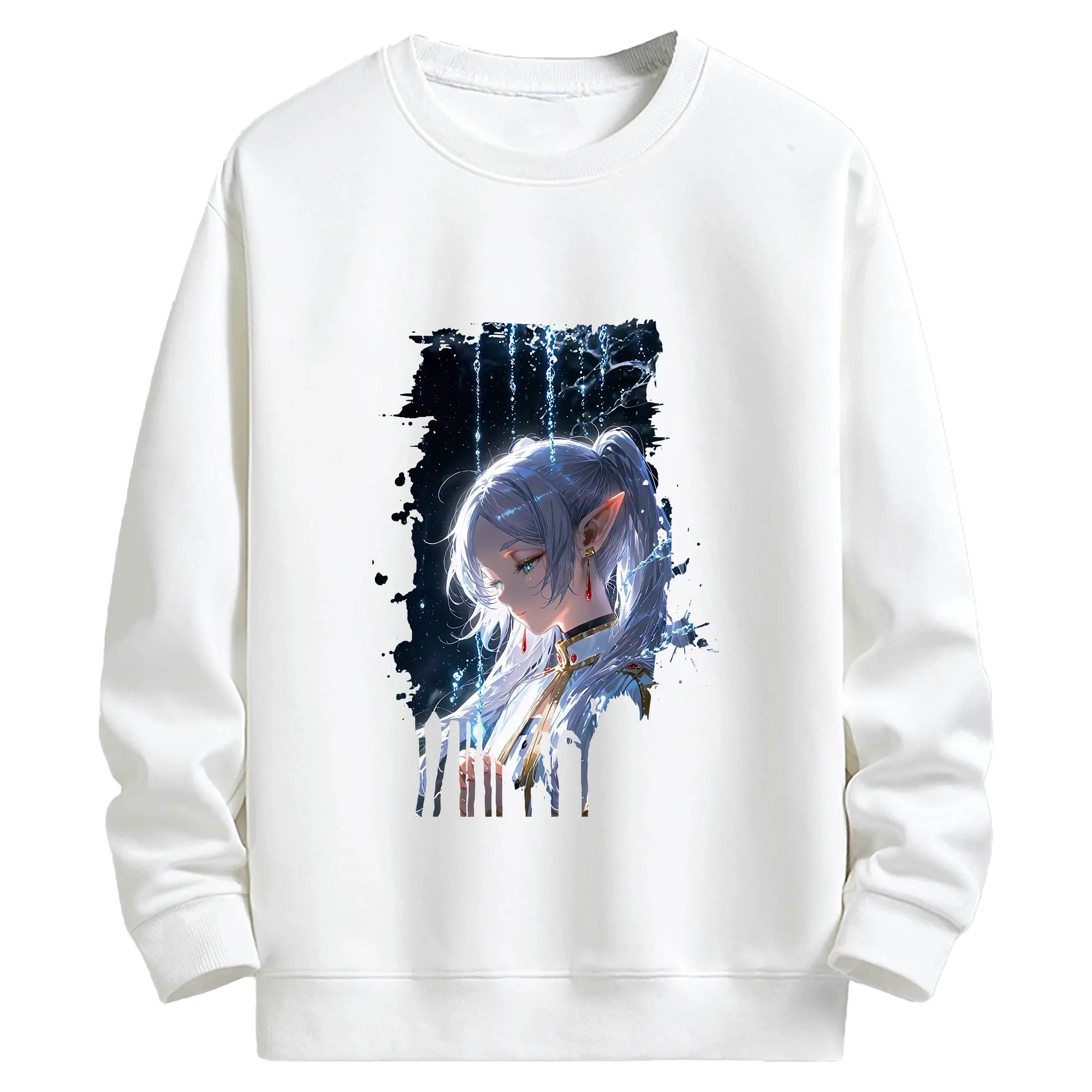 葬送のフリーレン（Frieren） グッズ,フリーレン（Frieren） - キッズ クルーネックスウェットシャツ ・ フロントプリント ・ 綿80％ ポリエステル20％ ・ 快適 通学 スポーツ 日常使い お散歩用