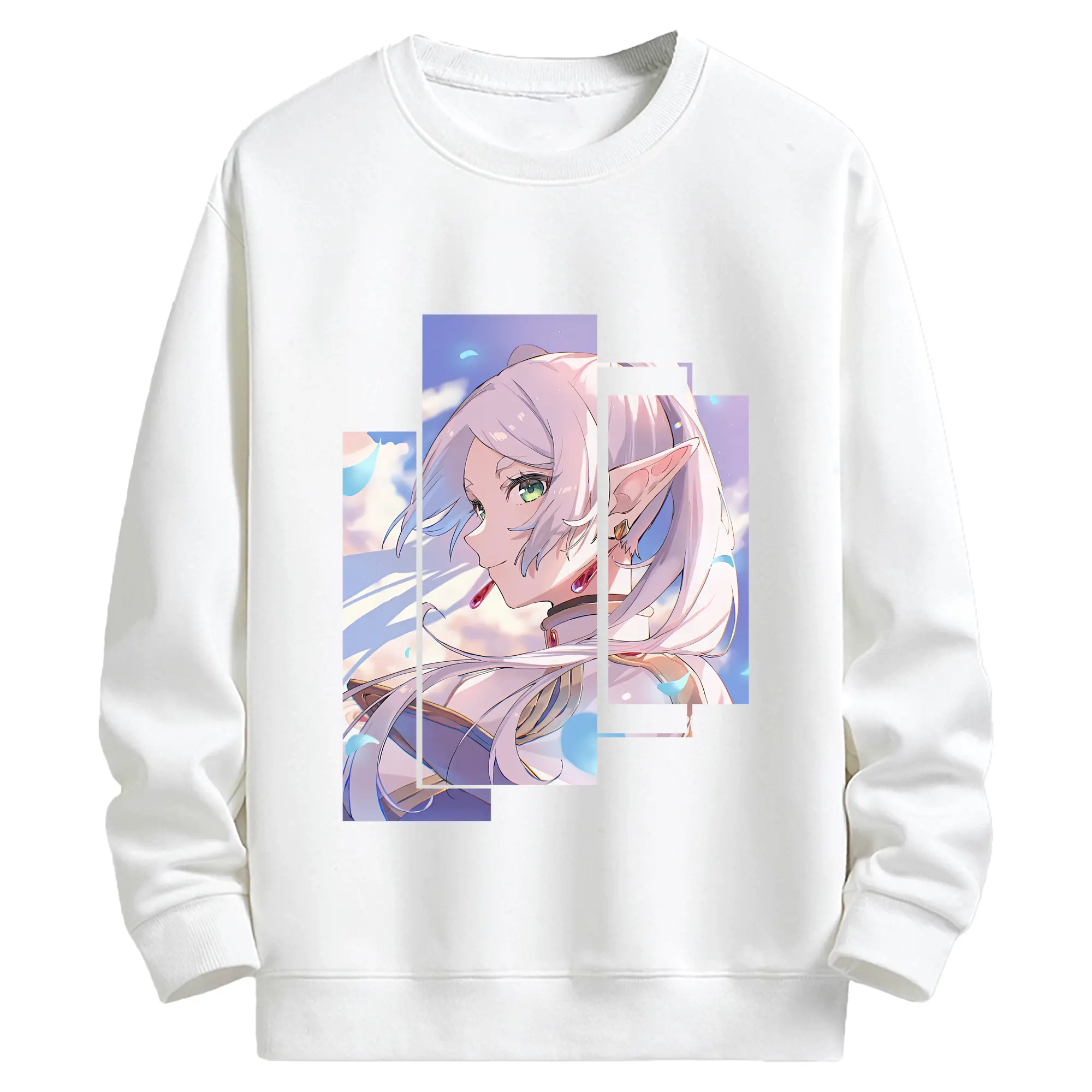 葬送のフリーレン（Frieren） グッズ,フリーレン（Frieren） - キッズ クルーネックスウェットシャツ ・ フロントプリント ・ 綿80％ ポリエステル20％ ・ 快適 通学 スポーツ 日常使い お散歩用