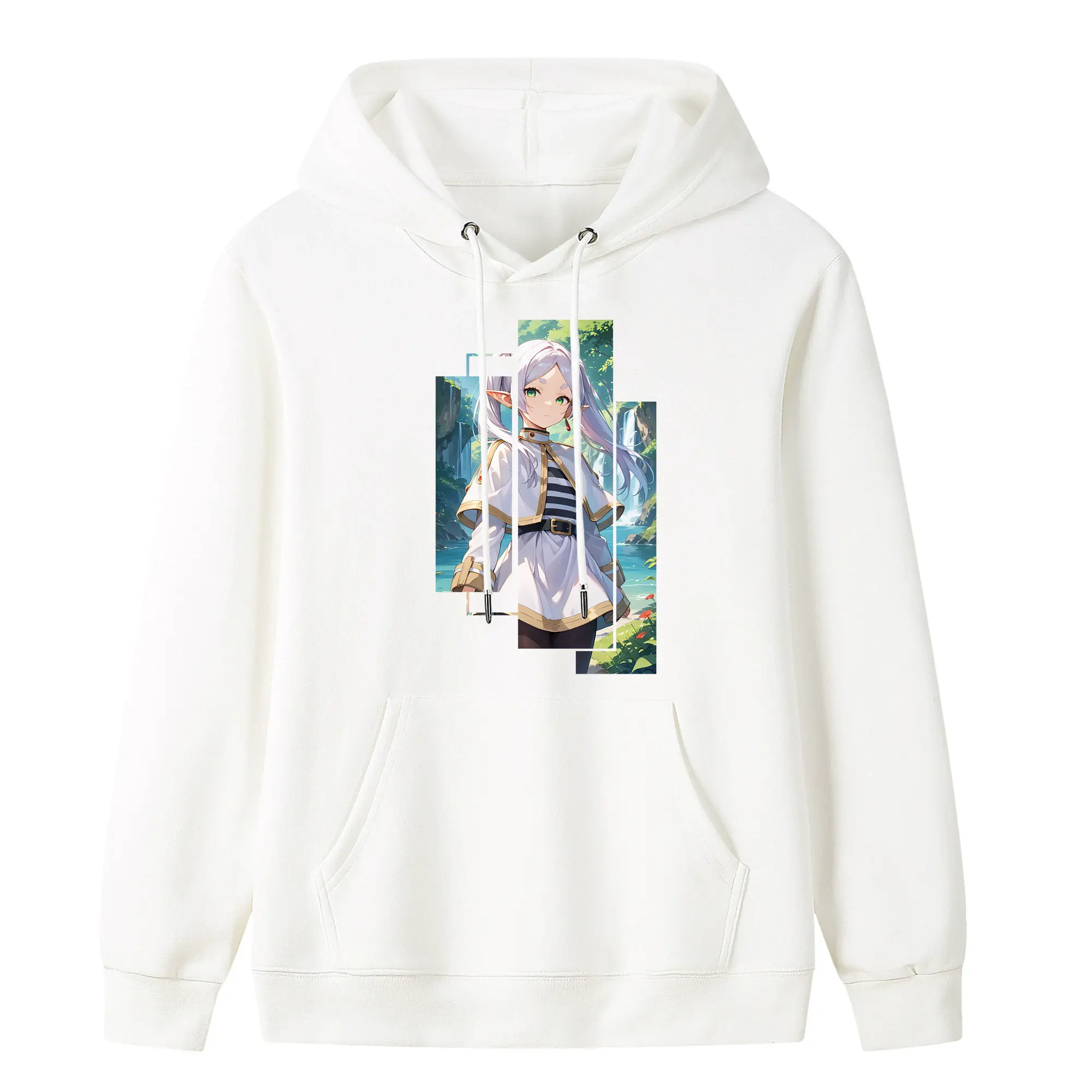 葬送のフリーレン（Frieren） グッズ,フリーレン（Frieren） - キッズ フード付きパーカー ・ フロントプリント ・ ポリエステル100％ ・ 快適 通学 スポーツ 日常使い お散歩用