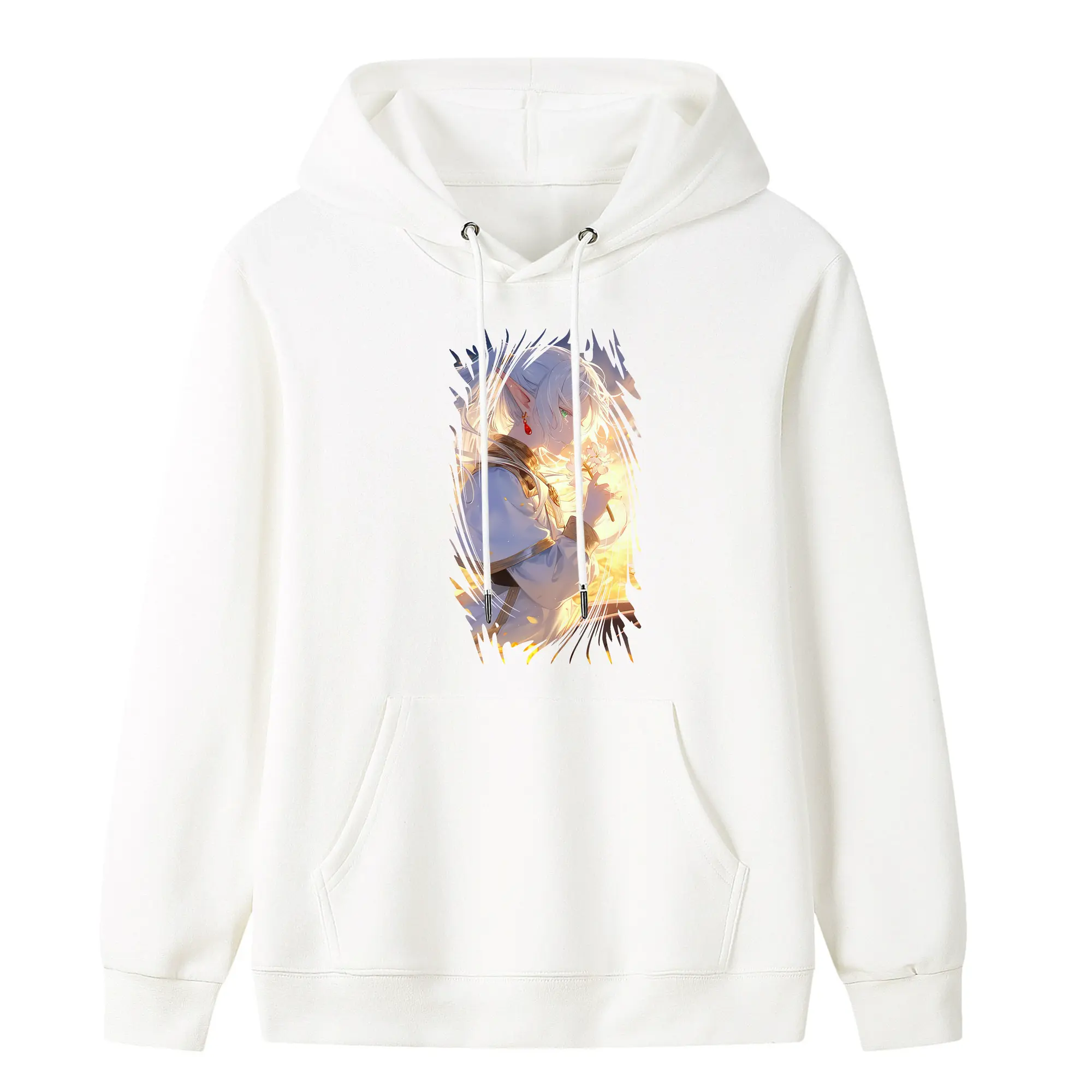 葬送のフリーレン（Frieren） グッズ,フリーレン（Frieren） - キッズ フード付きパーカー ・ フロントプリント ・ ポリエステル100％ ・ 快適 通学 スポーツ 日常使い お散歩用