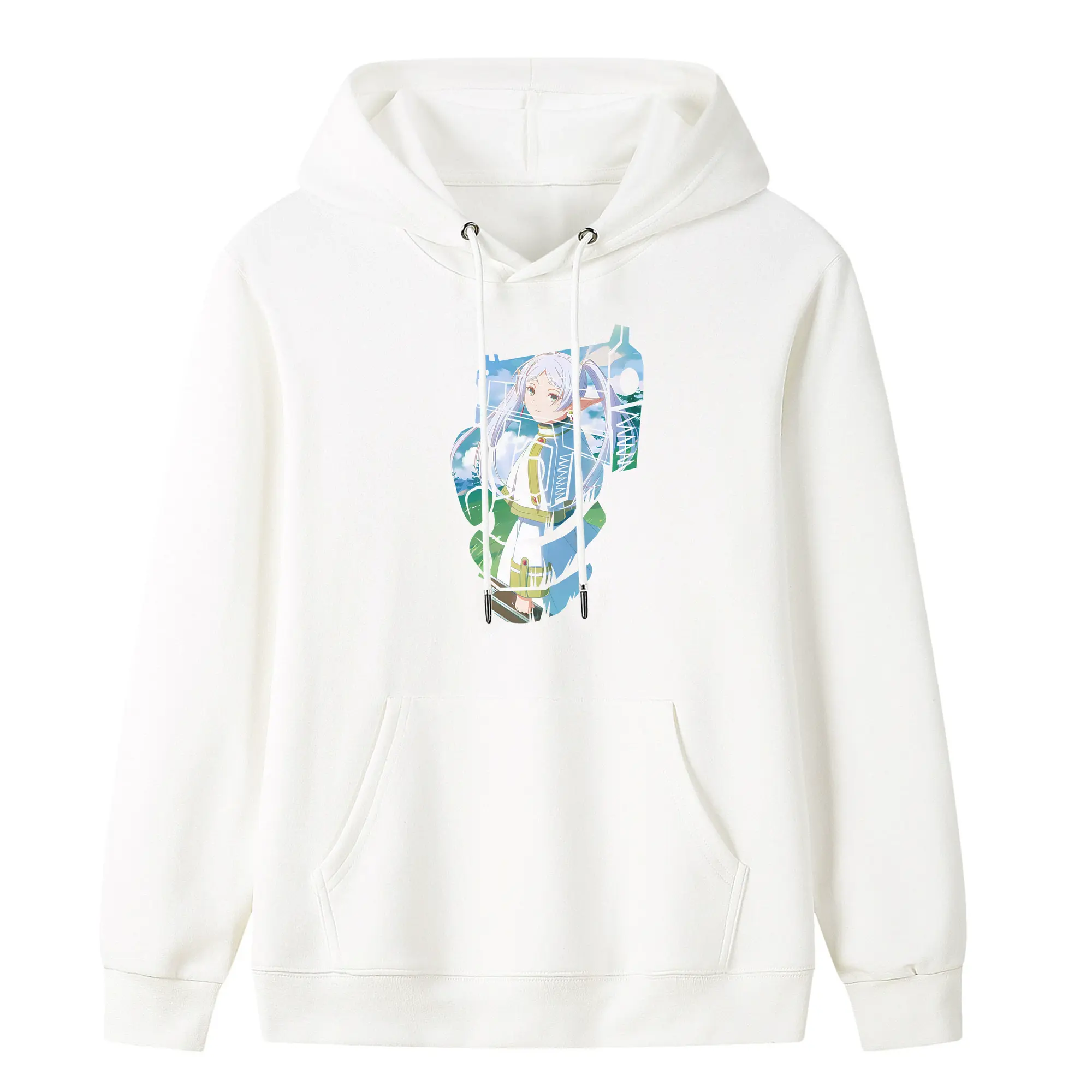 葬送のフリーレン（Frieren） グッズ,フリーレン（Frieren） - キッズ フード付きパーカー ・ フロントプリント ・ ポリエステル100％ ・ 快適 通学 スポーツ 日常使い お散歩用